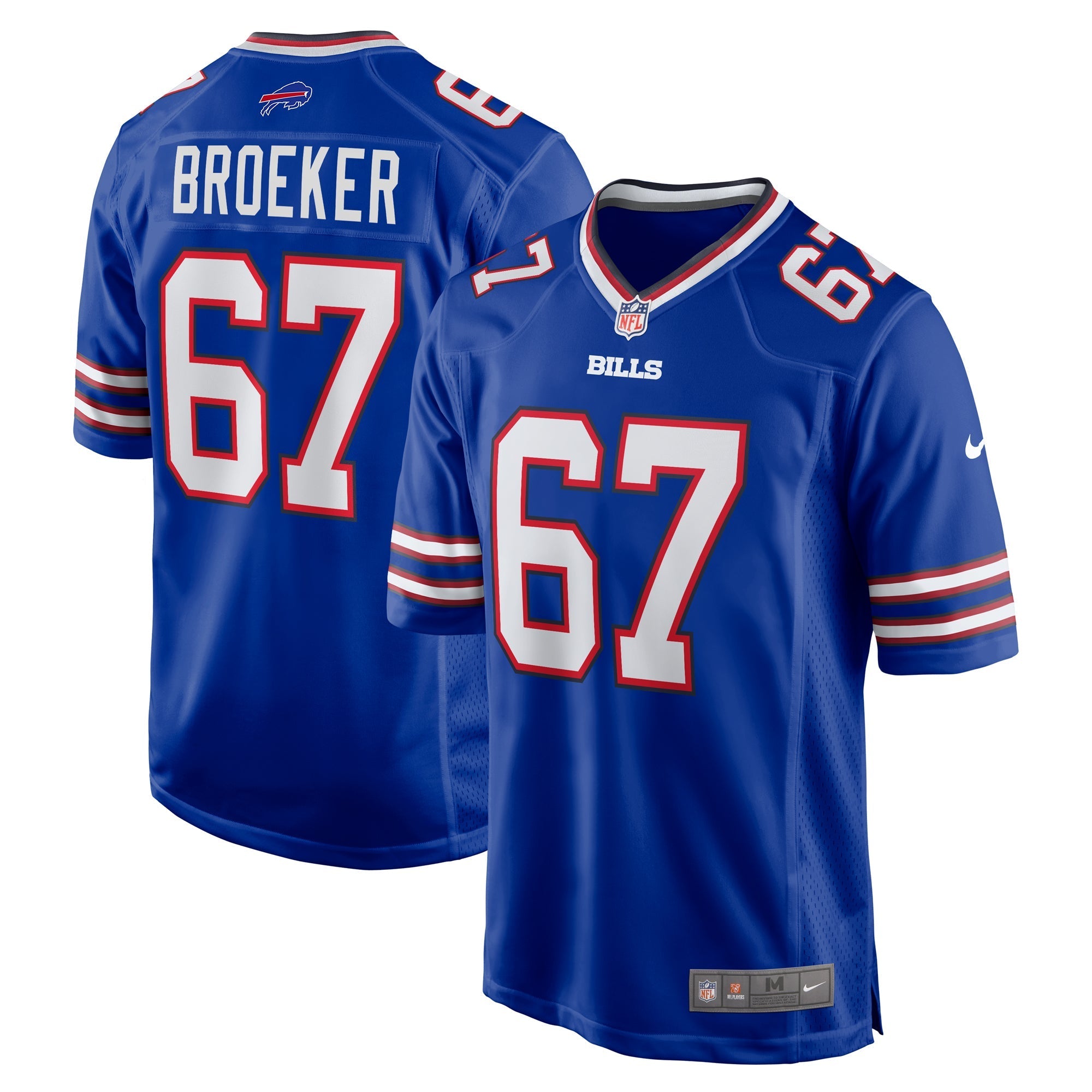 Men's Nike Nick Broeker Royal Buffalo Bills Home Game Jersey