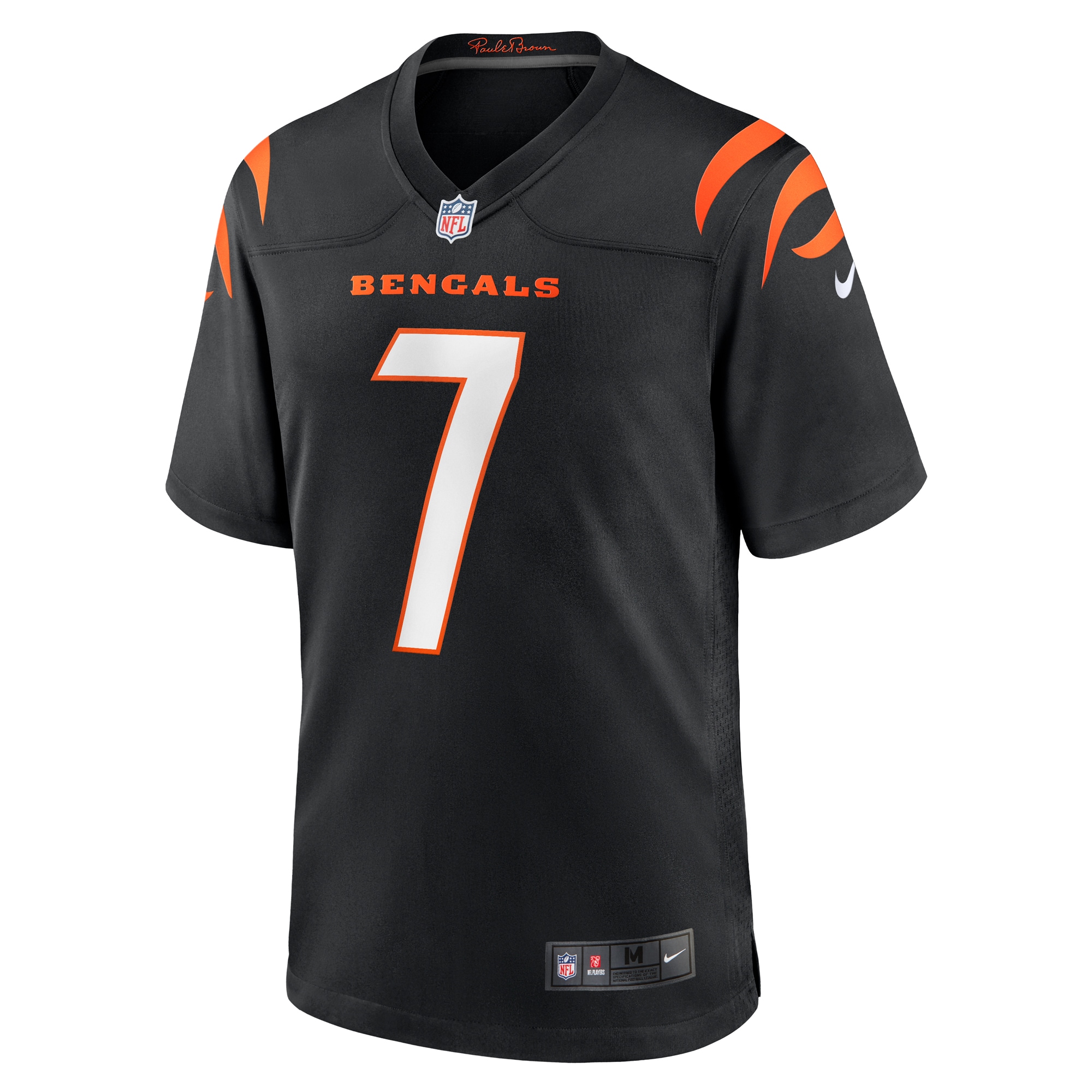 Will Grier Cincinnati Bengals Nike Team Game Jersey -  Black