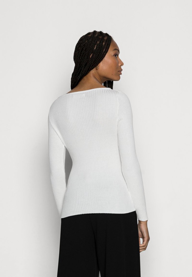 Clearance Anna Field BOATNECK JUMPER – Jersey De Punto – White, Mujer L