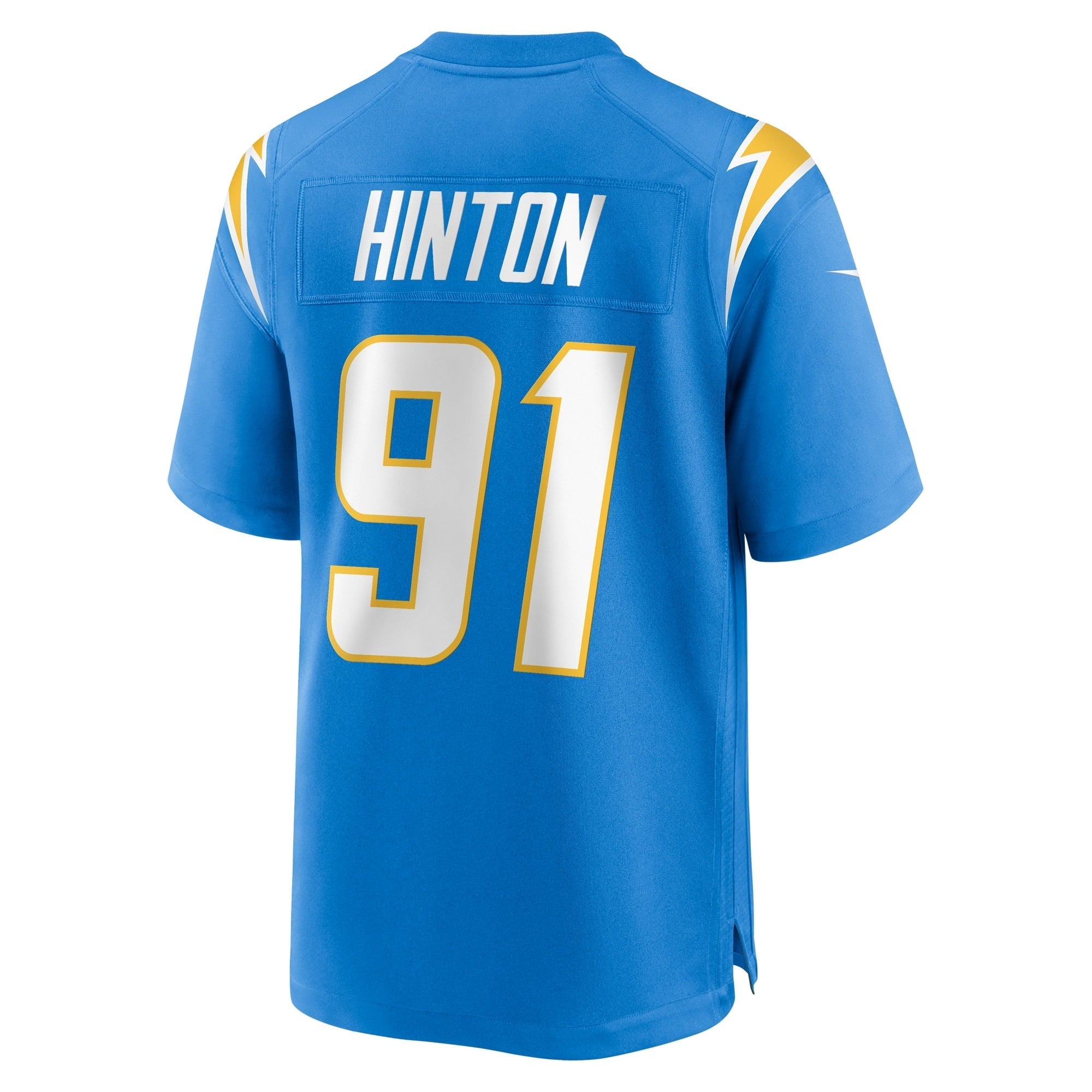 Men's Nike Christopher Hinton Powder Blue Los Angeles Chargers Home Game Player Jersey