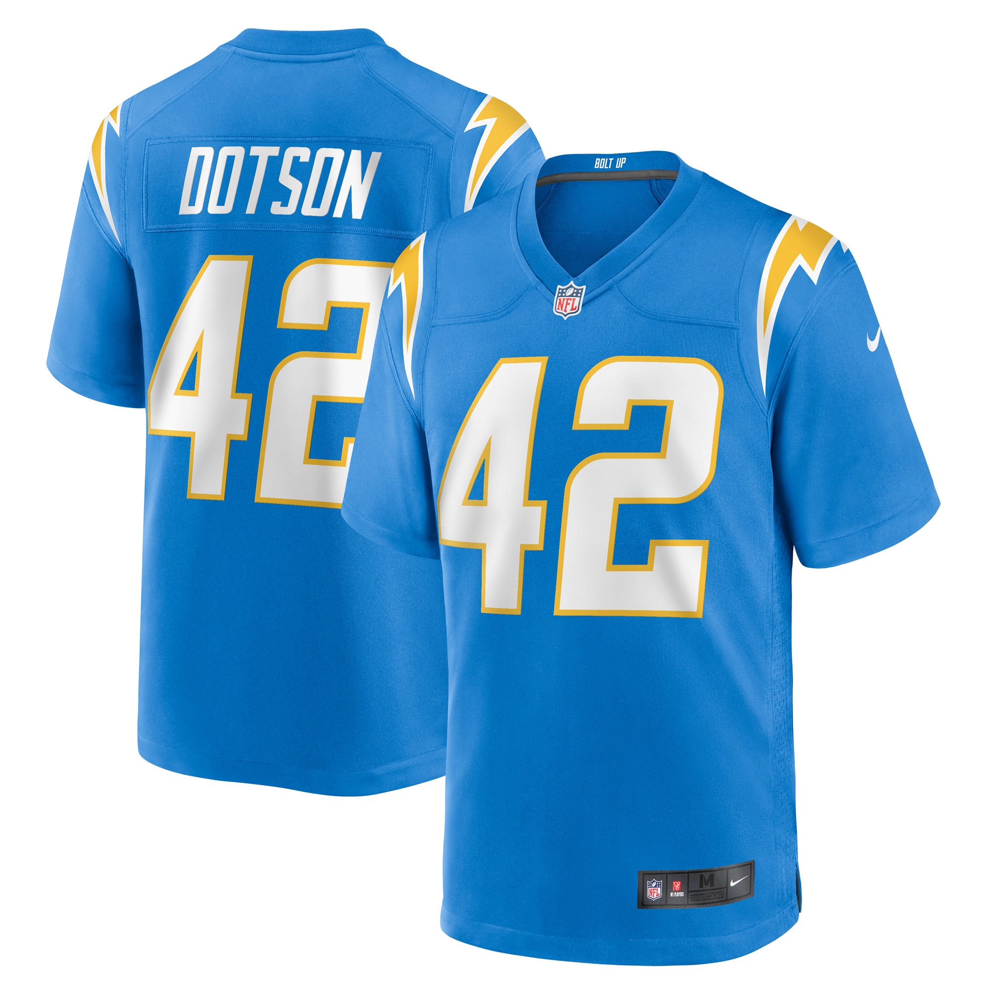 Elijah Dotson Los Angeles Chargers Nike Team Game Jersey -  Powder Blue