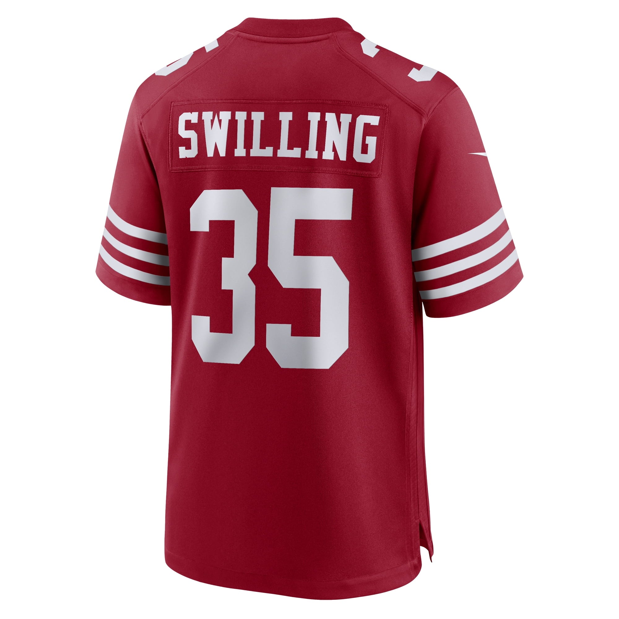 Men's Nike Tre Swilling Scarlet San Francisco 49ers Team Game Jersey
