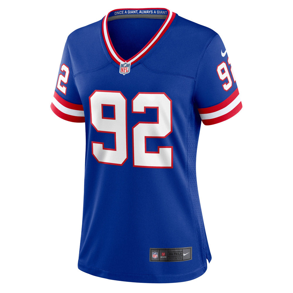 Women's New York Giants Michael Strahan Classic Retired Player Game Jersey Royal Blue