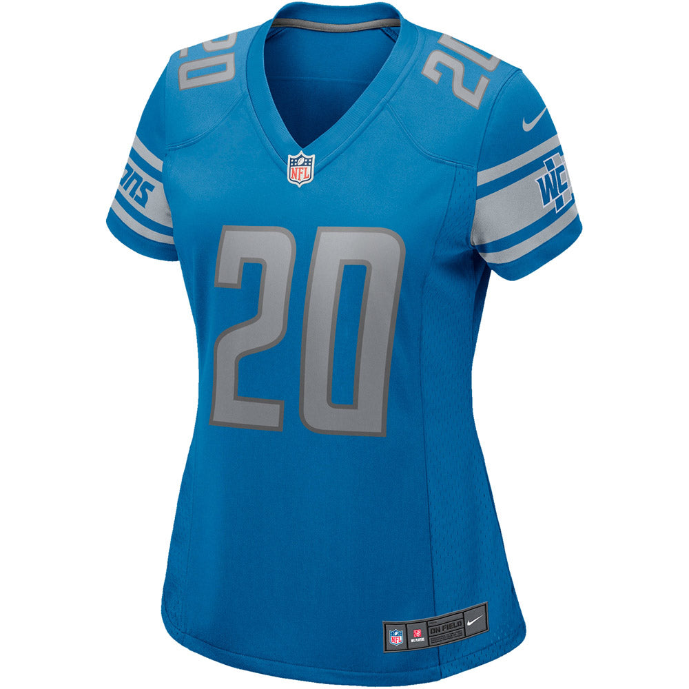Women's Detroit Lions Barry Sanders Game Retired Player Jersey Blue