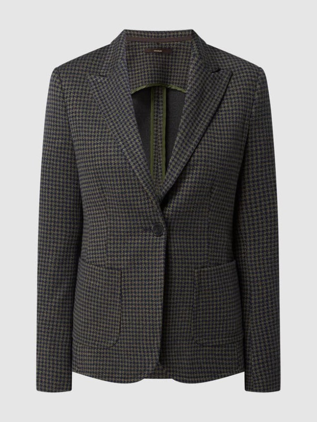 Discount Windsor Blazer Aus Jersey Mit Hahnentritt – Olivgrün 34