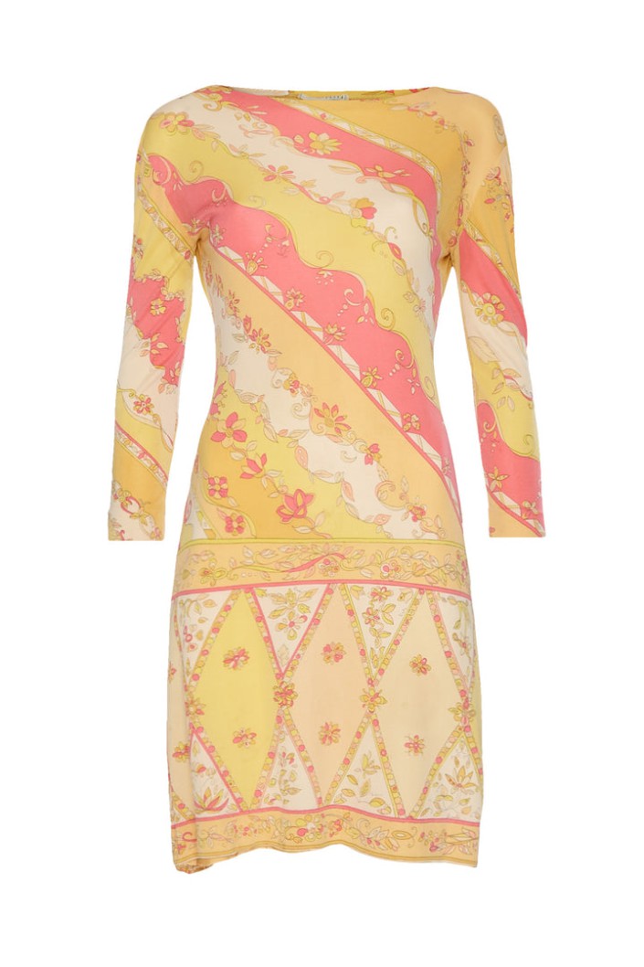 Cheap Annie’s Archive 1960s Pucci Wool Jersey Peach Printed Summer Dress