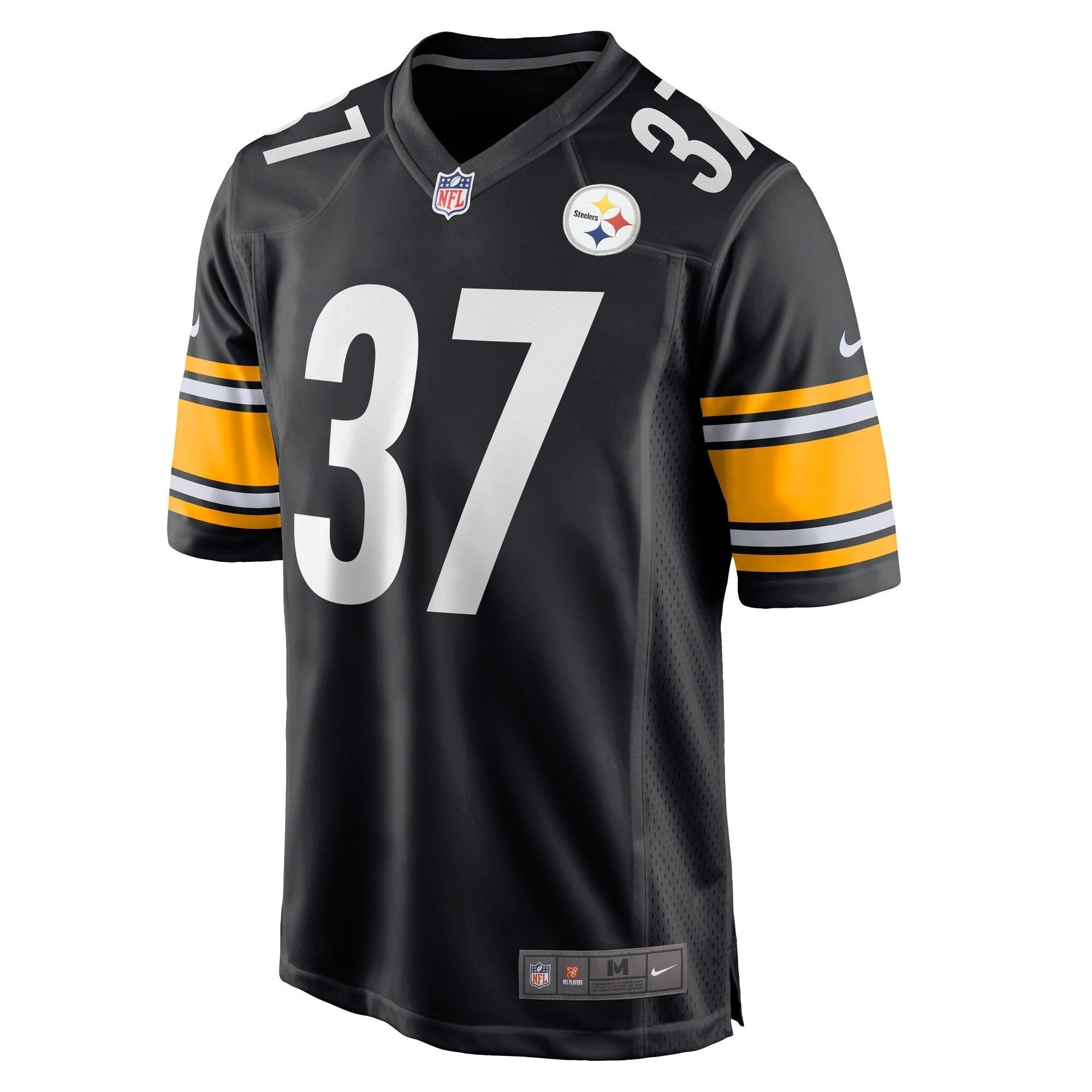 Men's Nike Elijah Riley Black Pittsburgh Steelers Game Player Jersey