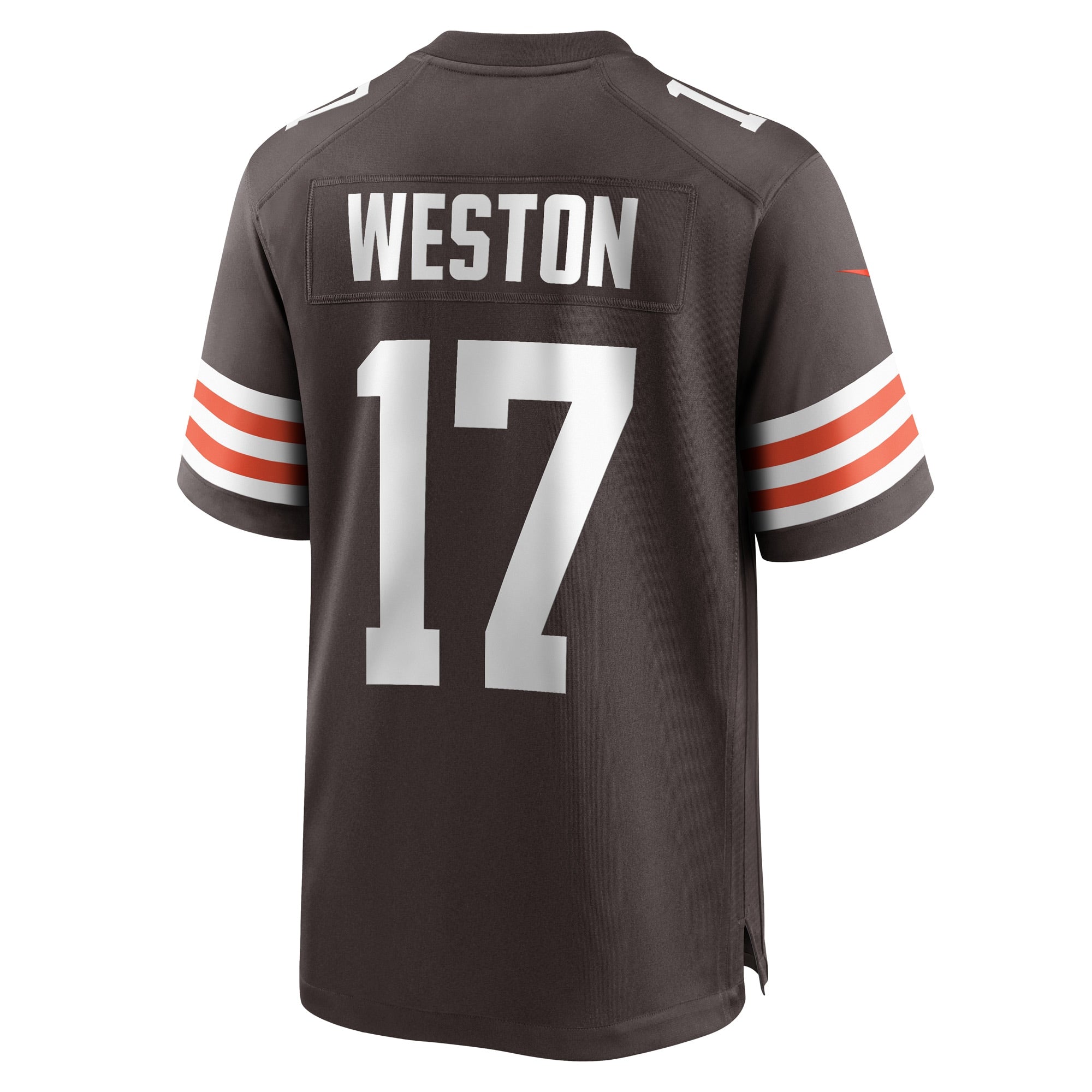 Men's Nike Isaiah Weston Brown Cleveland Browns Game Player Jersey