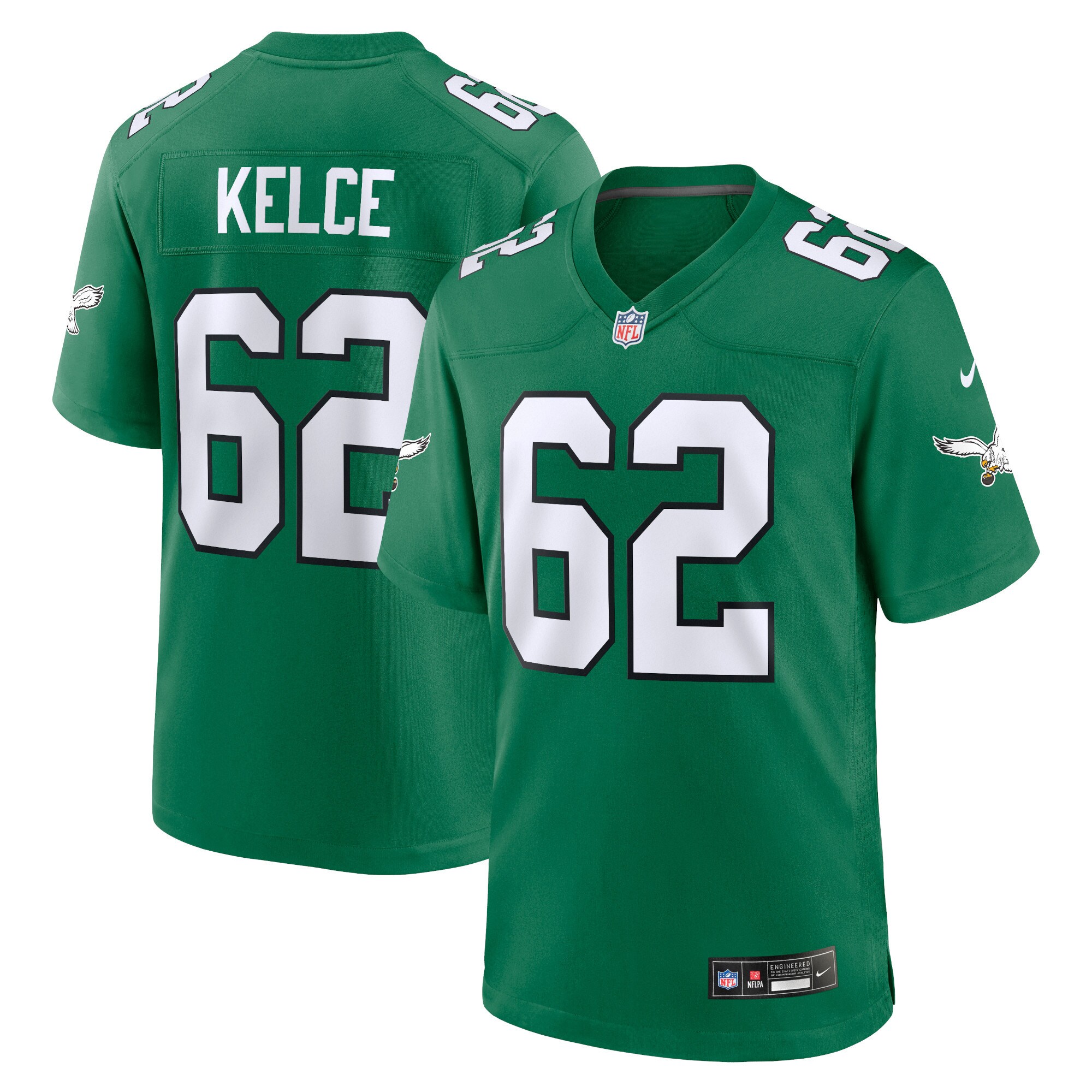 Jason Kelce Philadelphia Eagles Nike Youth Game Jersey - Kelly Green