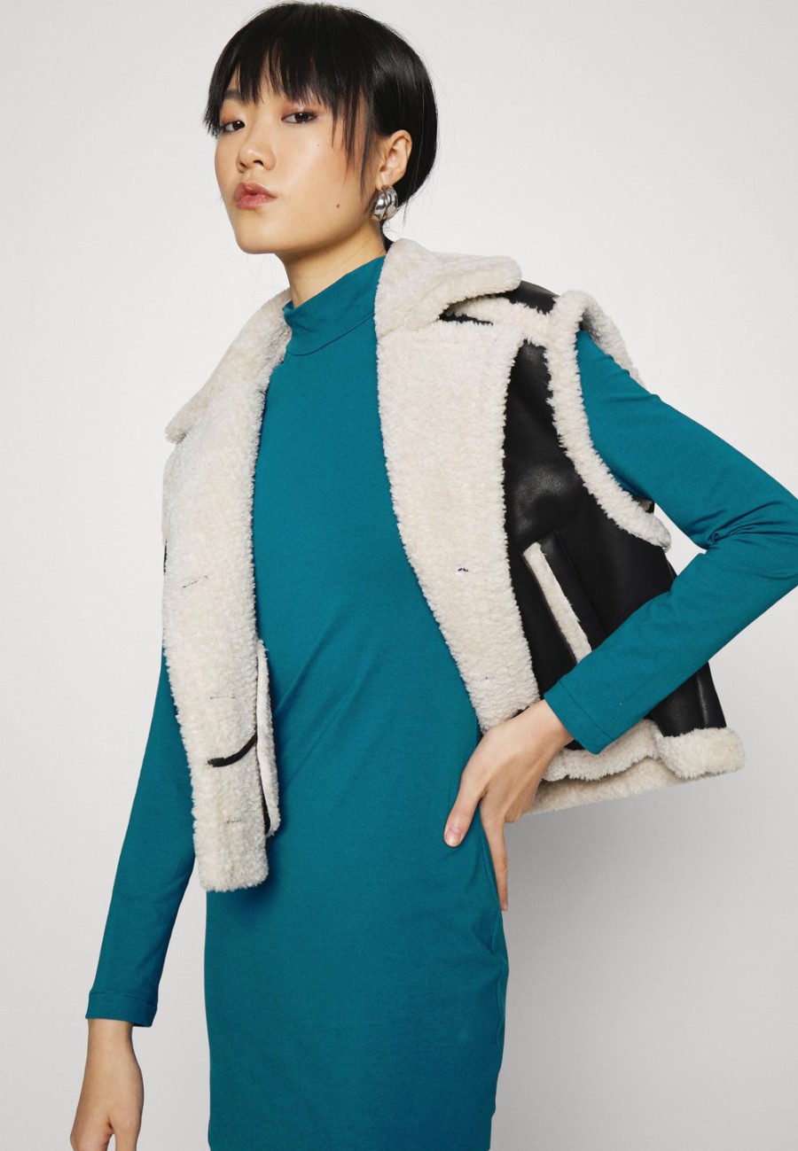 Outlet Prix Gelé Even&Odd Robe en jersey robes col officier femme XS