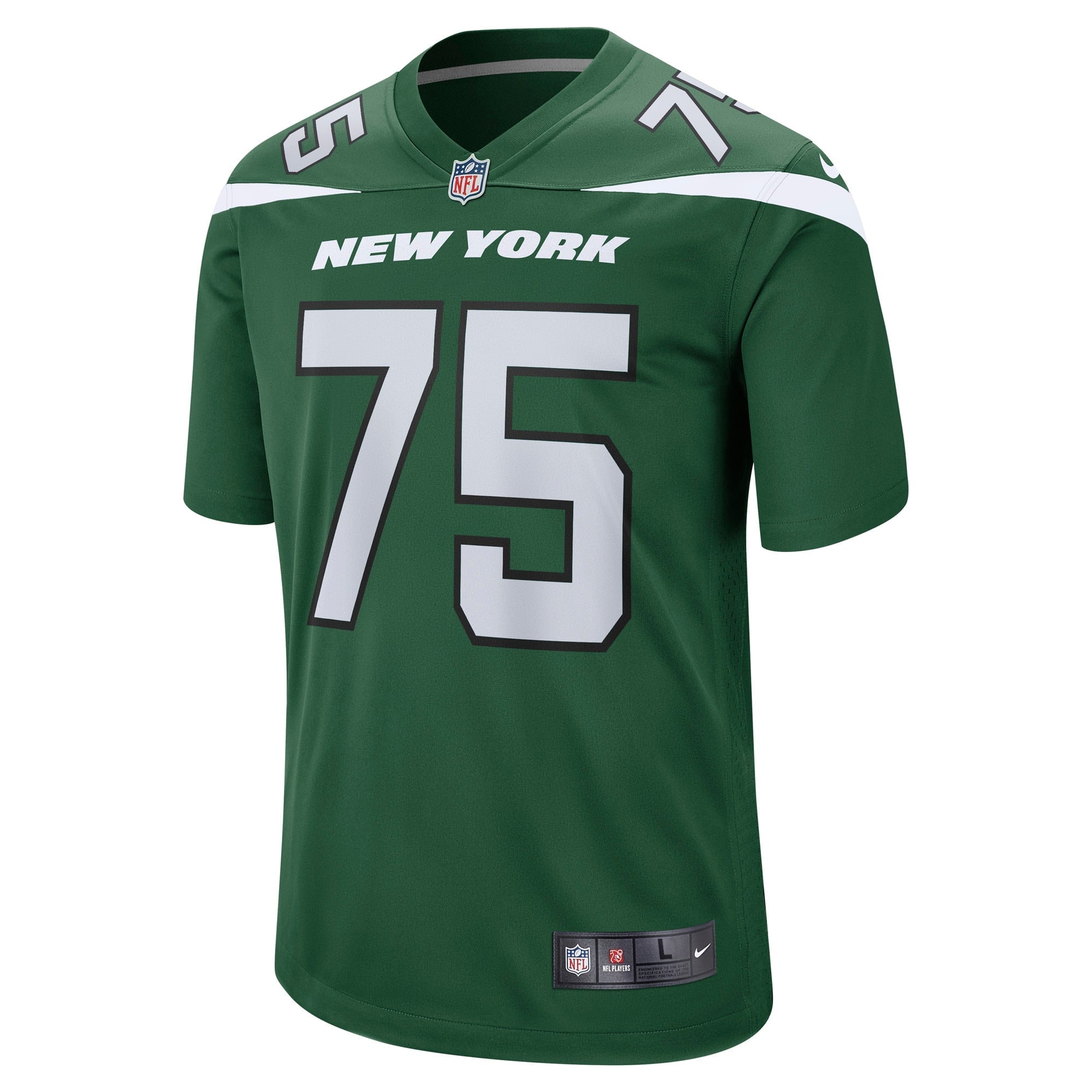 Men's Nike Alijah Vera-Tucker Gotham Green New York Jets Game Player Jersey