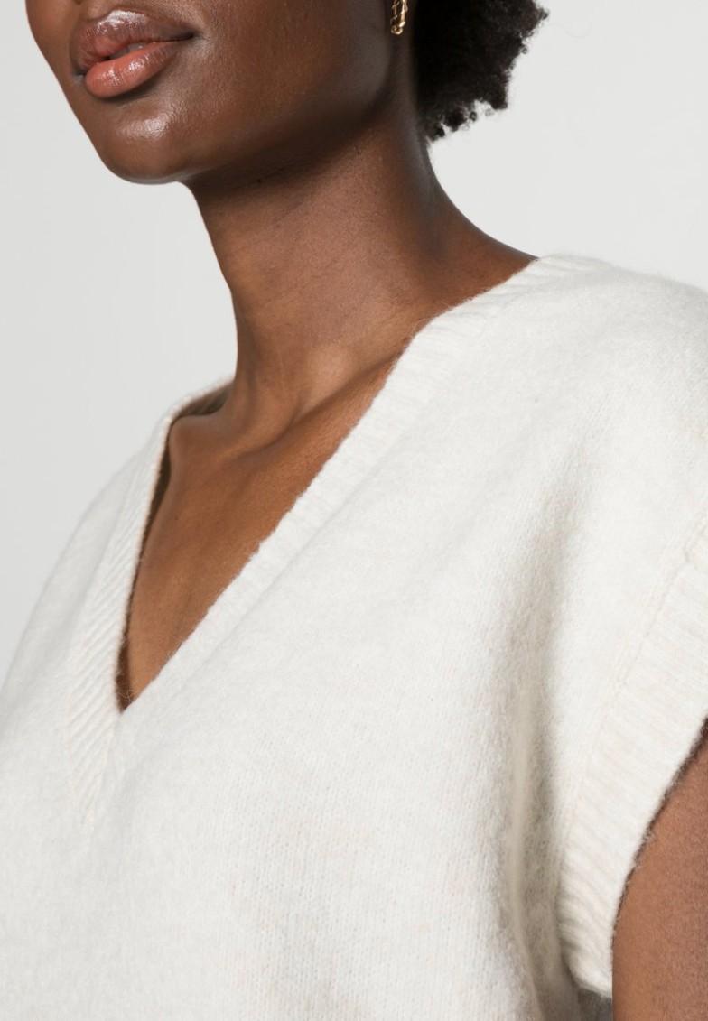 Sale Anna Field V NECK VEST – Jersey De Punto – Beige, Mujer L