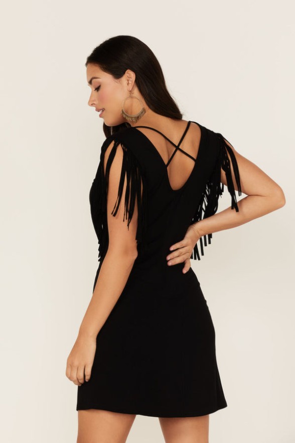 Clearance Clearance Idyllwind Countrywood Jersey Fringe Dress – Women XS