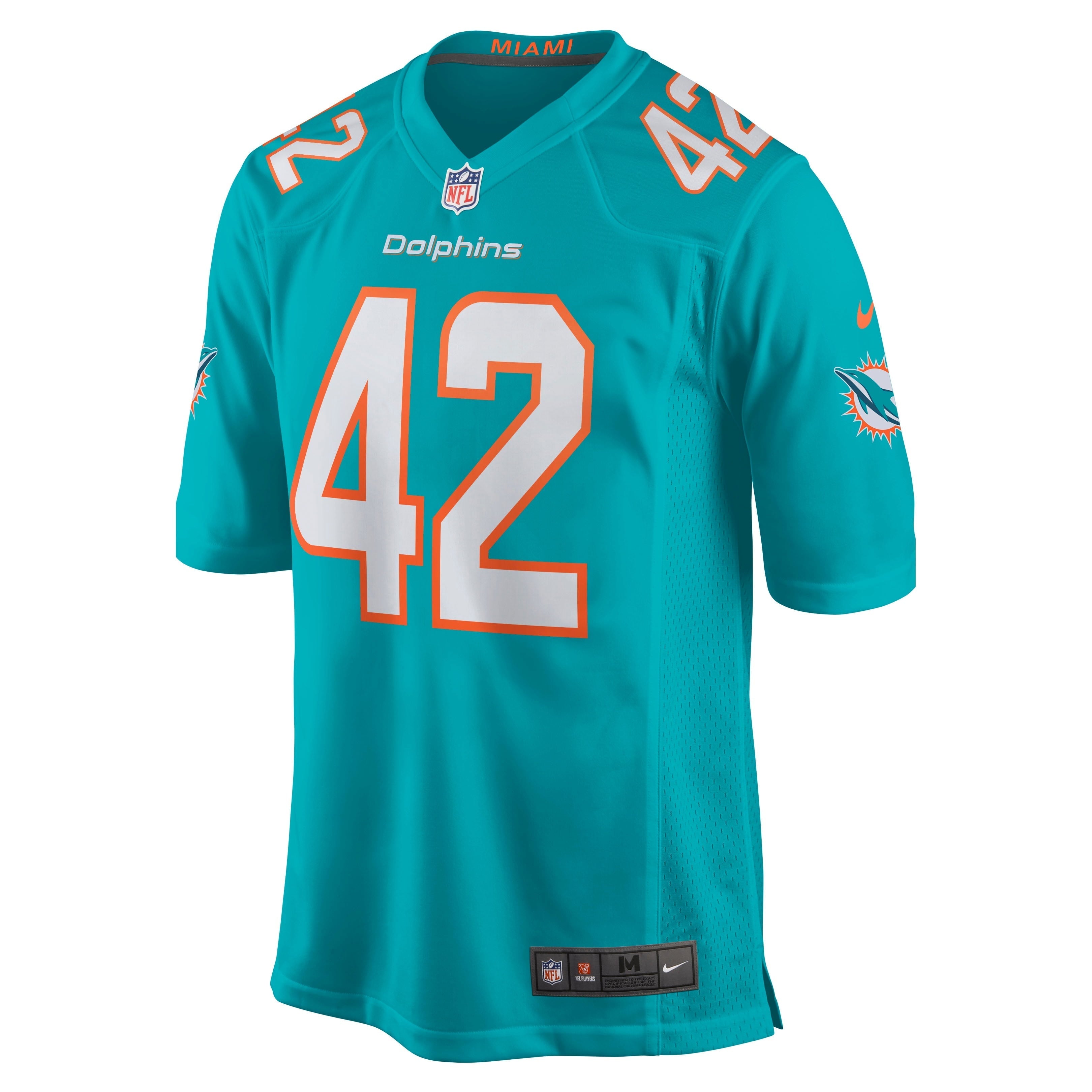 Men's Nike Clayton Fejedelem Aqua Miami Dolphins Game Jersey
