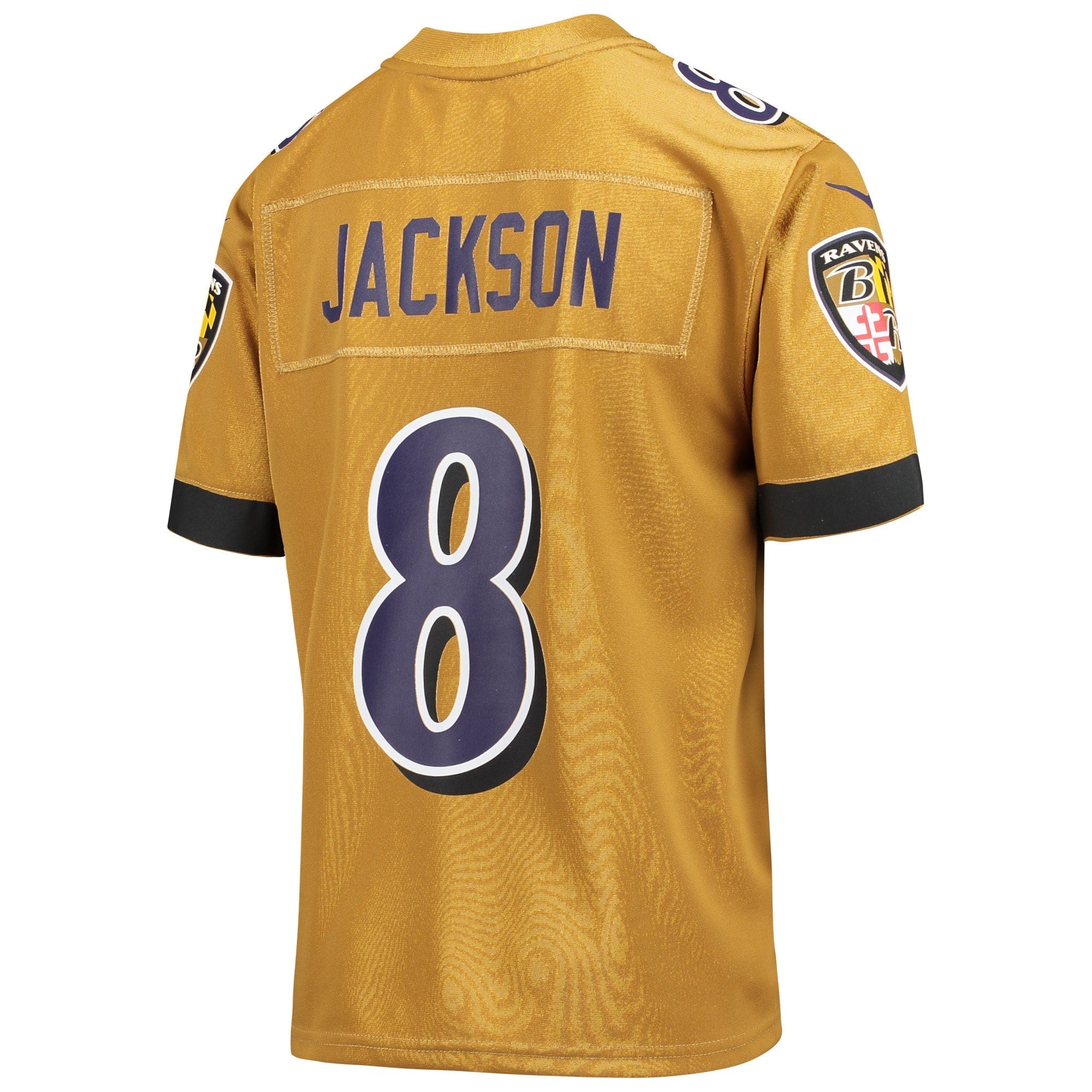 Youth Nike Lamar Jackson Gold Baltimore Ravens Inverted Game Jersey
