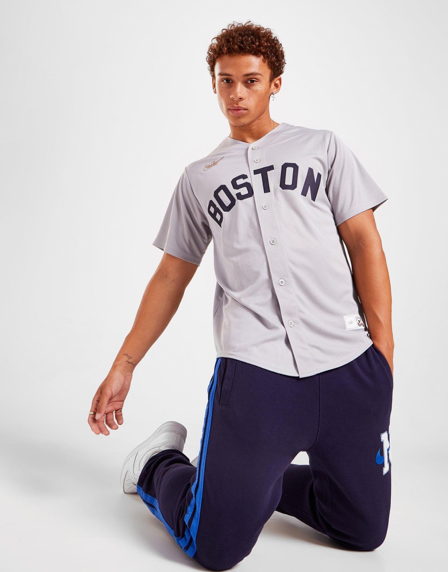 Outlet Nike MLB Boston Red Sox Cooperstown Jersey Grå S