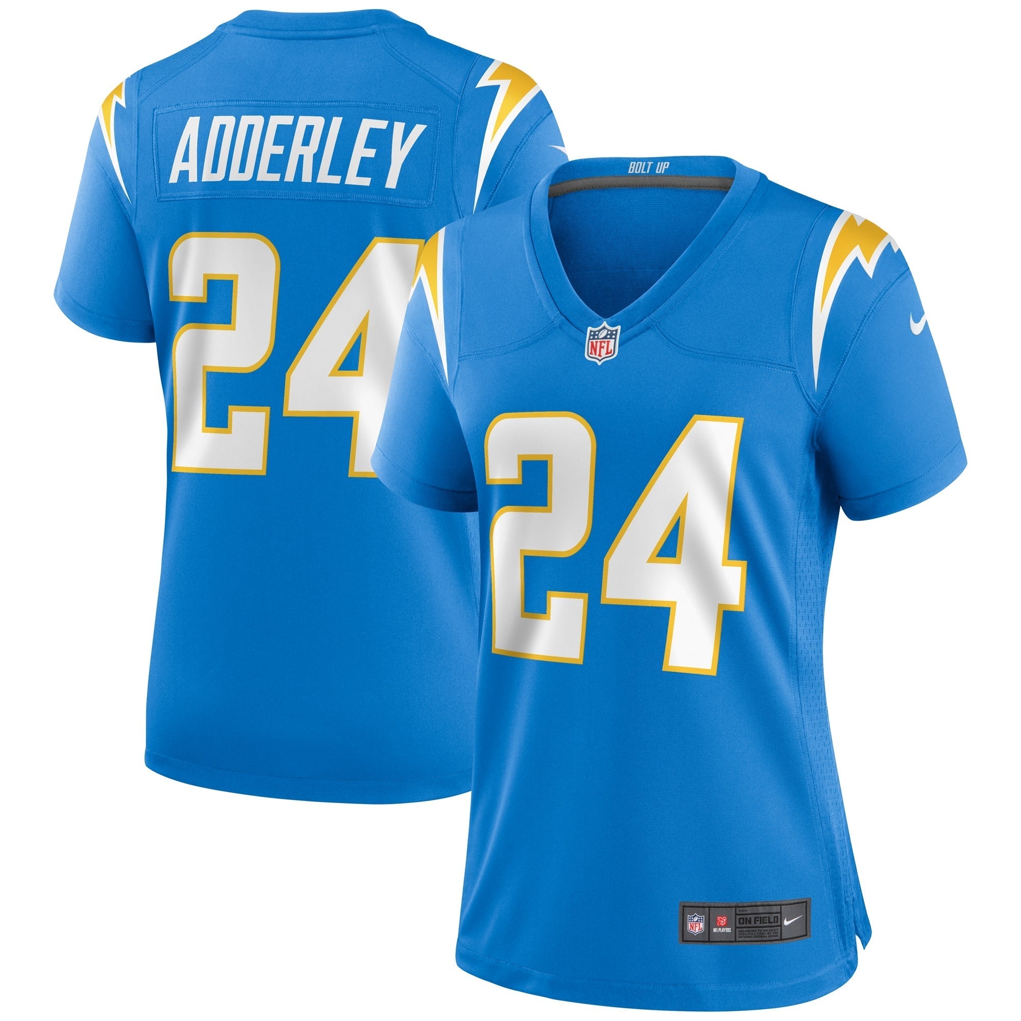 Women's Nike Nasir Adderley Powder Blue Los Angeles Chargers Game Jersey