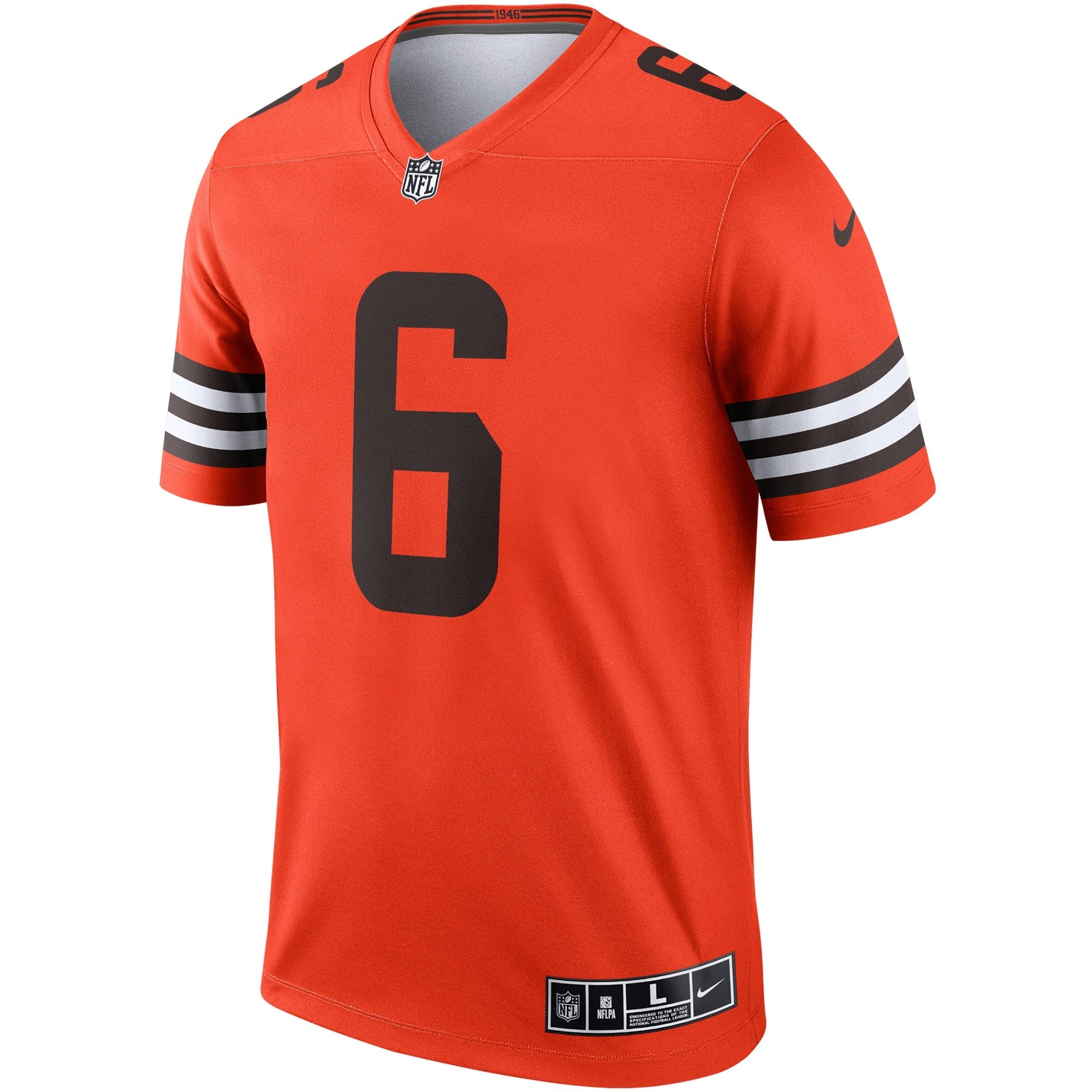 Men's Nike Baker Mayfield Orange Cleveland Browns Inverted Legend Jersey