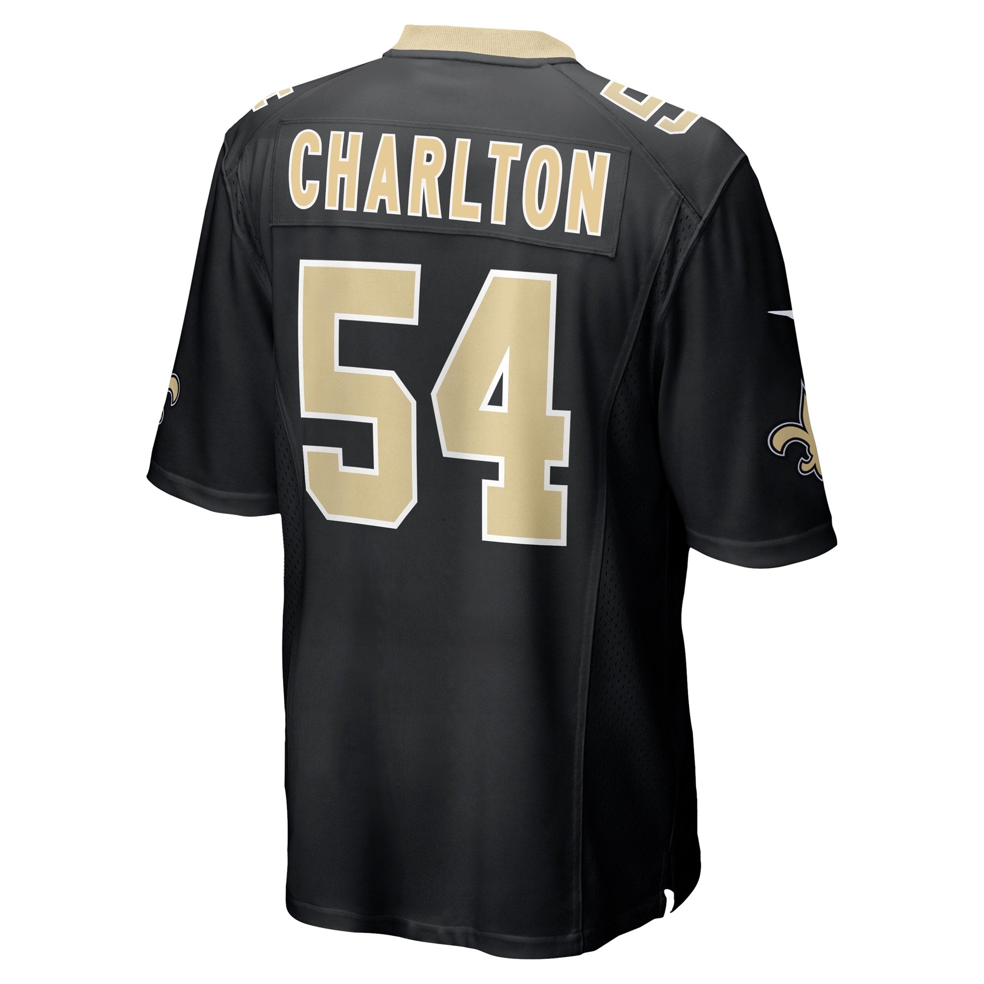 Men's Nike Taco Charlton Black New Orleans Saints Game Player Jersey
