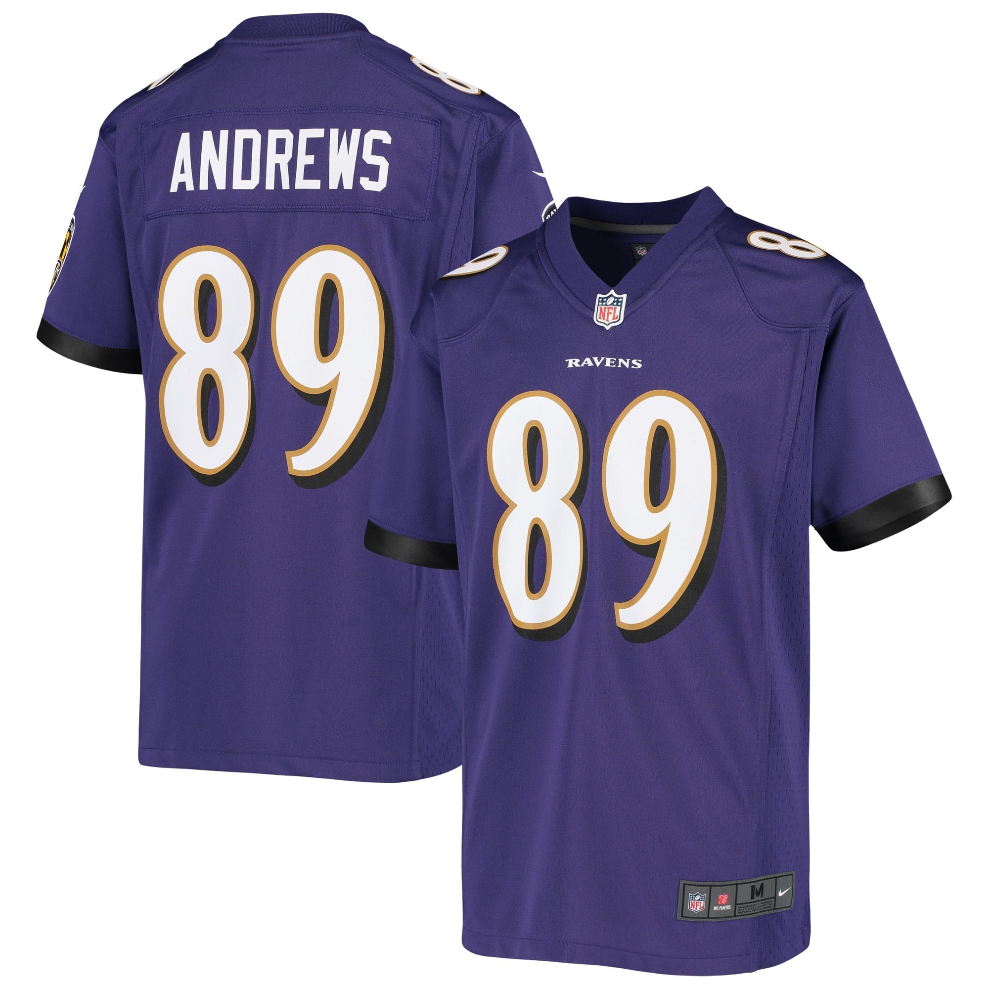 Youth Nike Mark Andrews Purple Baltimore Ravens Game Jersey