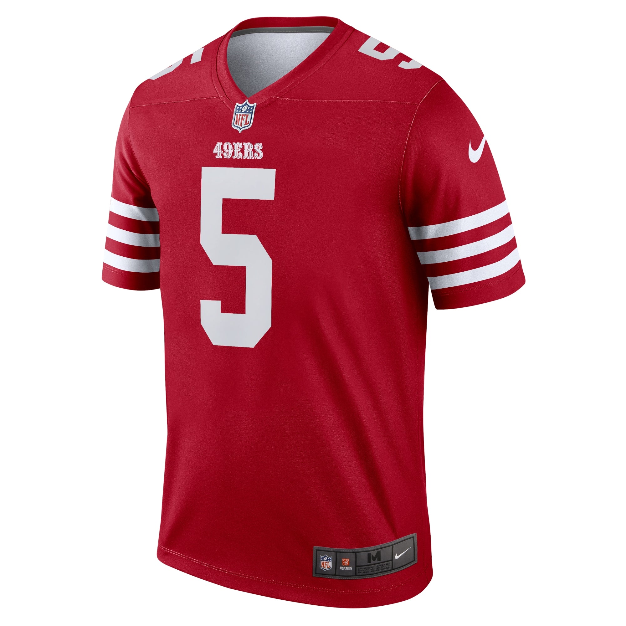 Men's Nike Trey Lance Scarlet San Francisco 49ers Legend Jersey