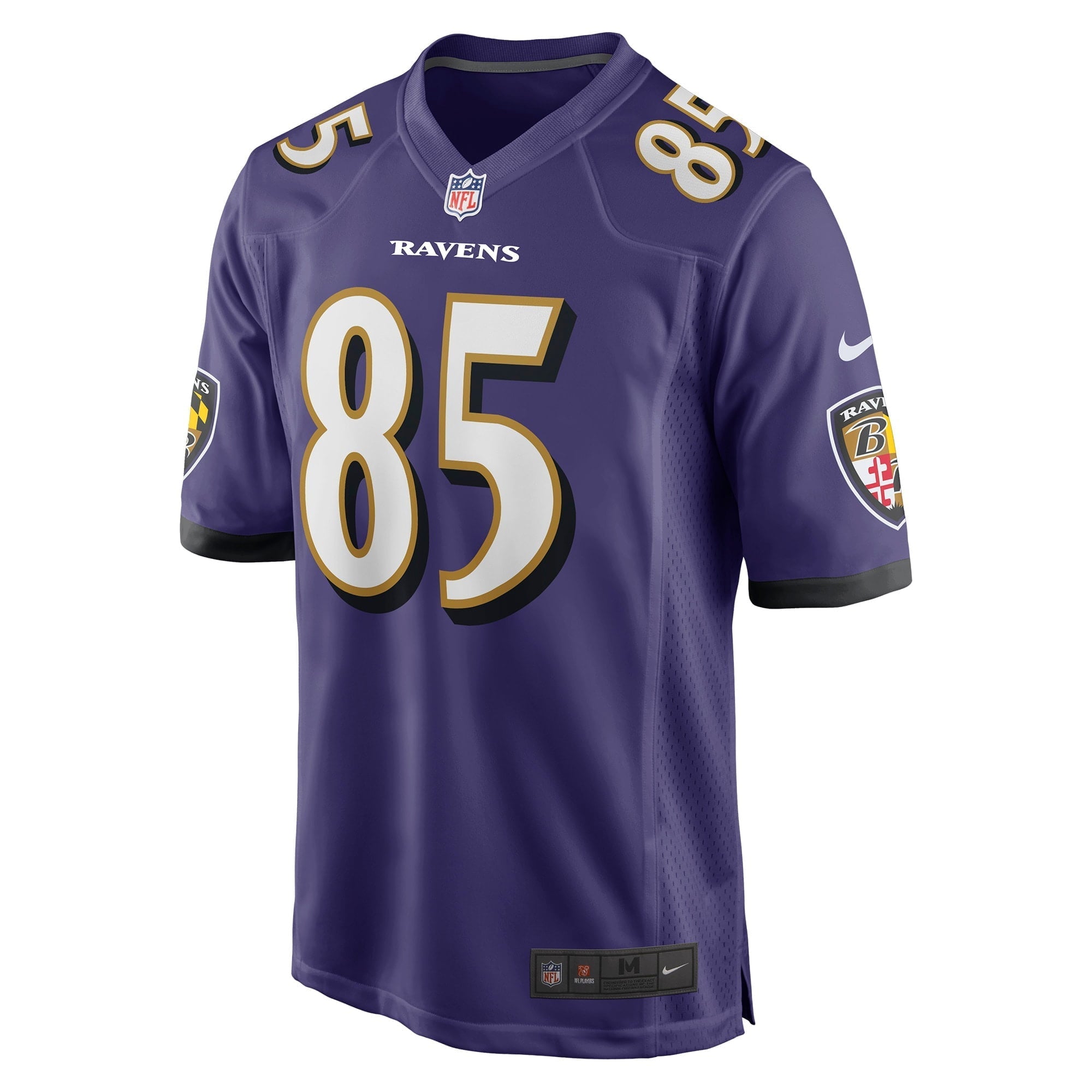 Men's Nike Shemar Bridges Purple Baltimore Ravens Player Game Jersey