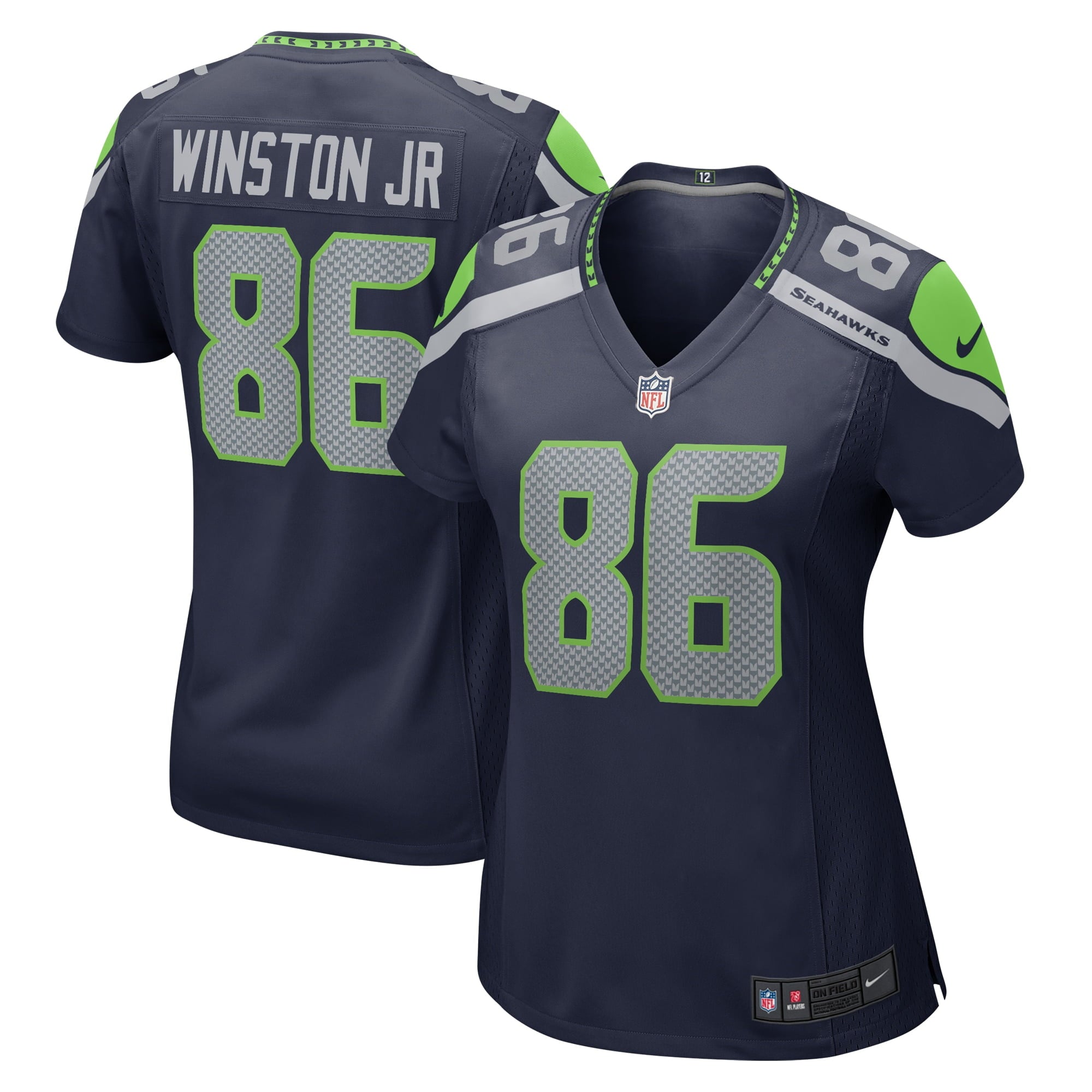 Women's Nike Easop Winston Jr. College Navy Seattle Seahawks Home Game Player Jersey