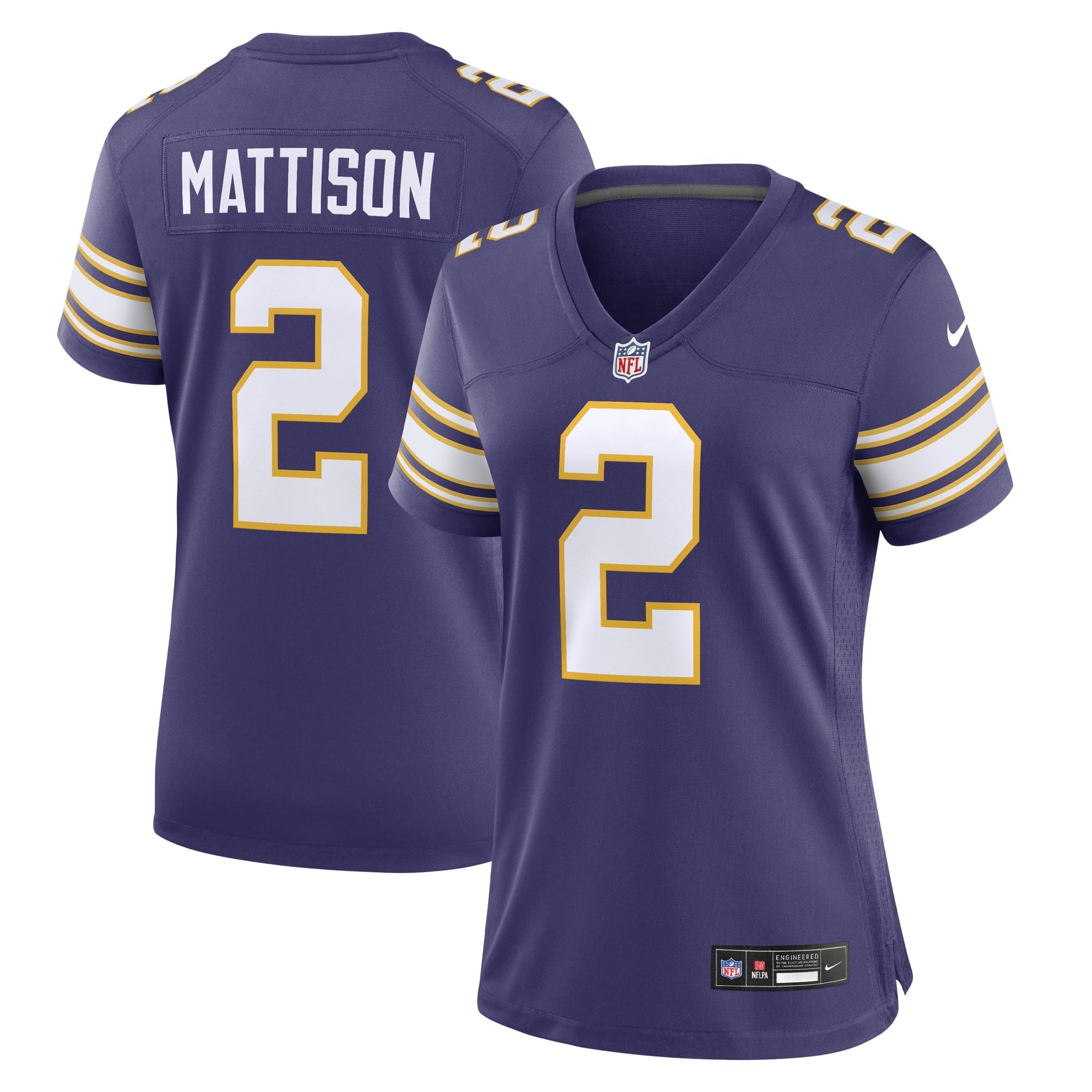 Women's Nike Alexander Mattison Purple Minnesota Vikings Classic Player Game Jersey