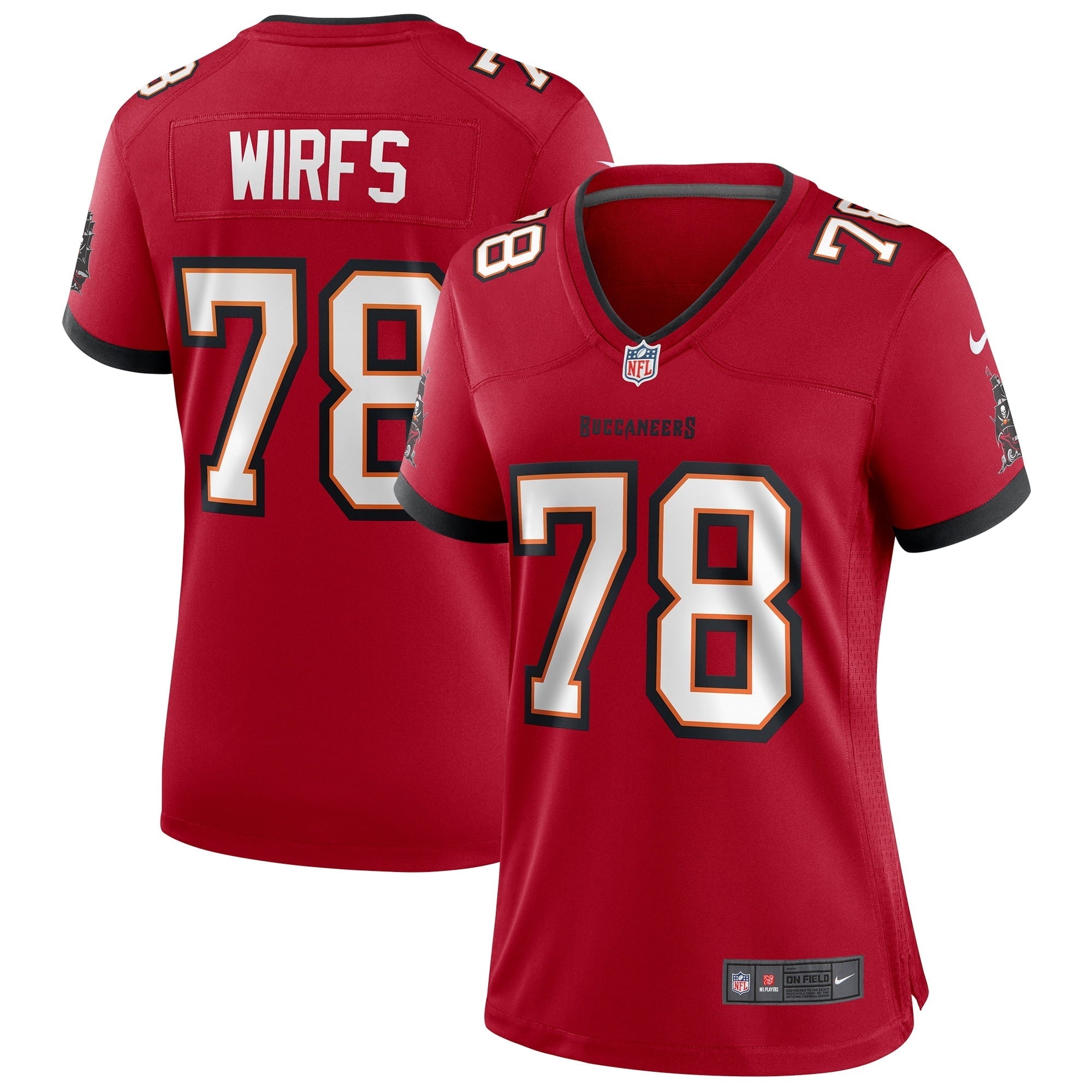 Women's Nike Tristan Wirfs Red Tampa Bay Buccaneers Game Jersey