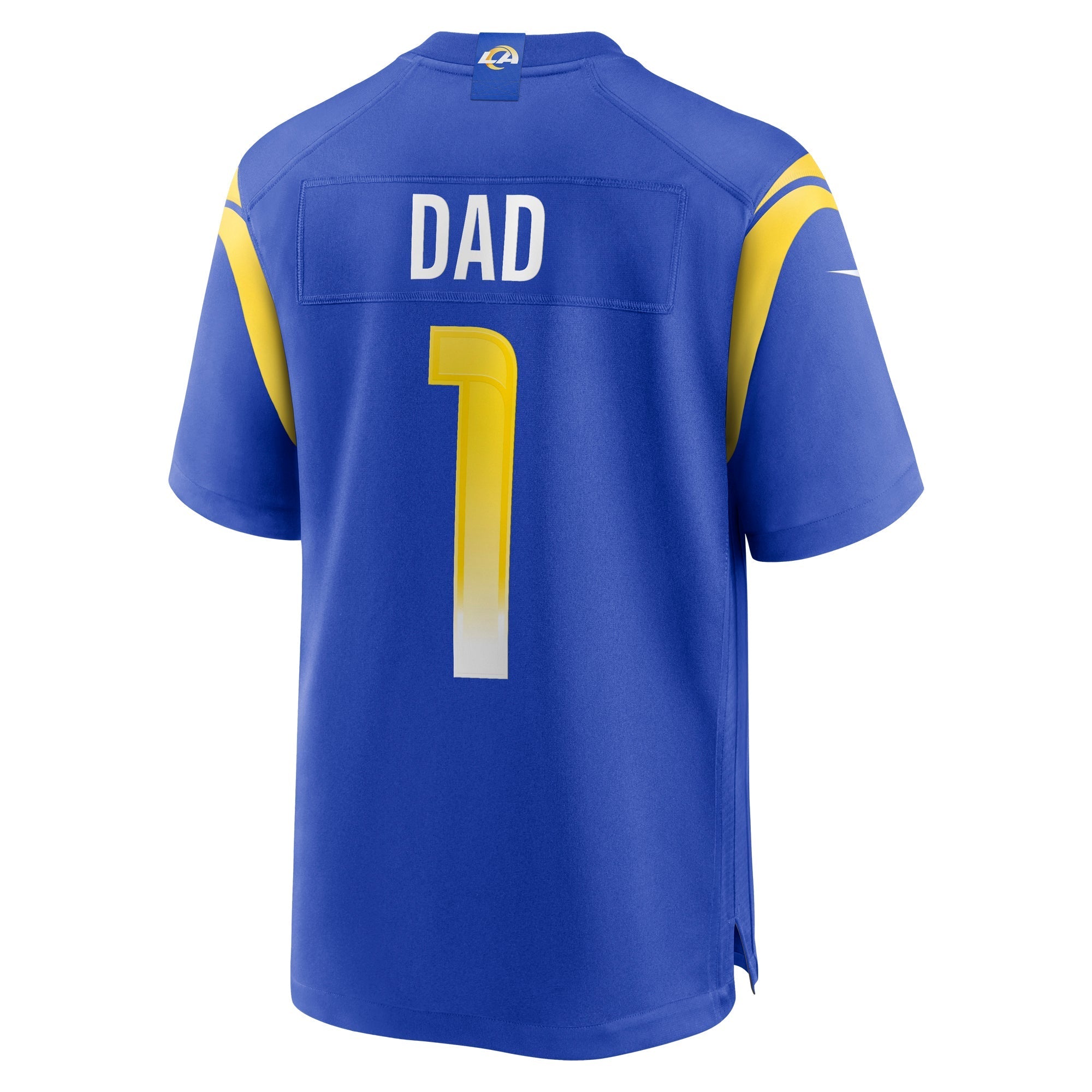 Men's Nike Number 1 Dad Royal Los Angeles Rams Game Jersey