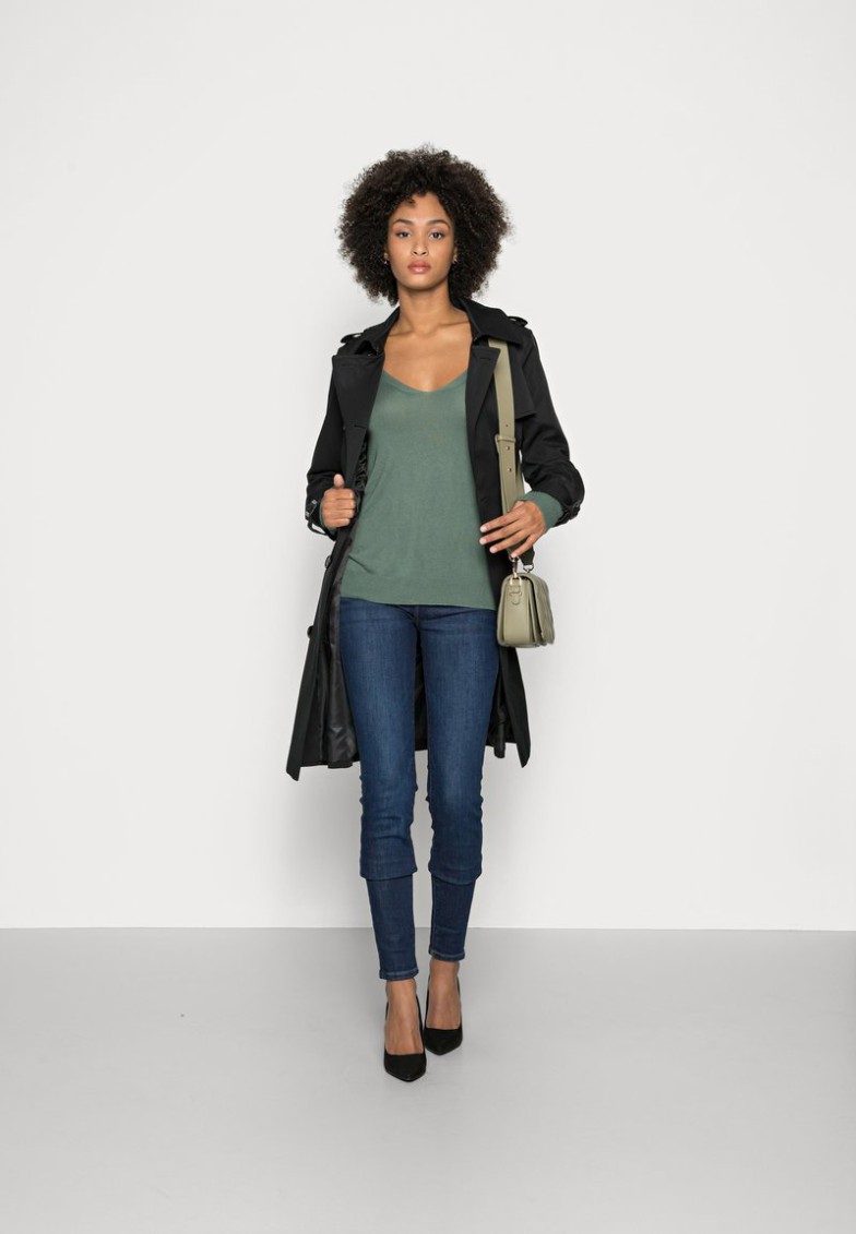 Discount Anna Field OPEN V NECK JUMPER – Jersey De Punto – Green, Mujer L