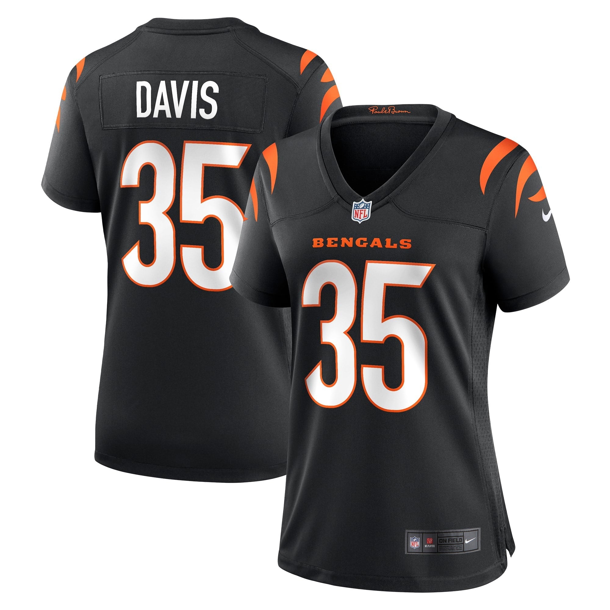 Women's Nike Jalen Davis Black Cincinnati Bengals Game Player Jersey