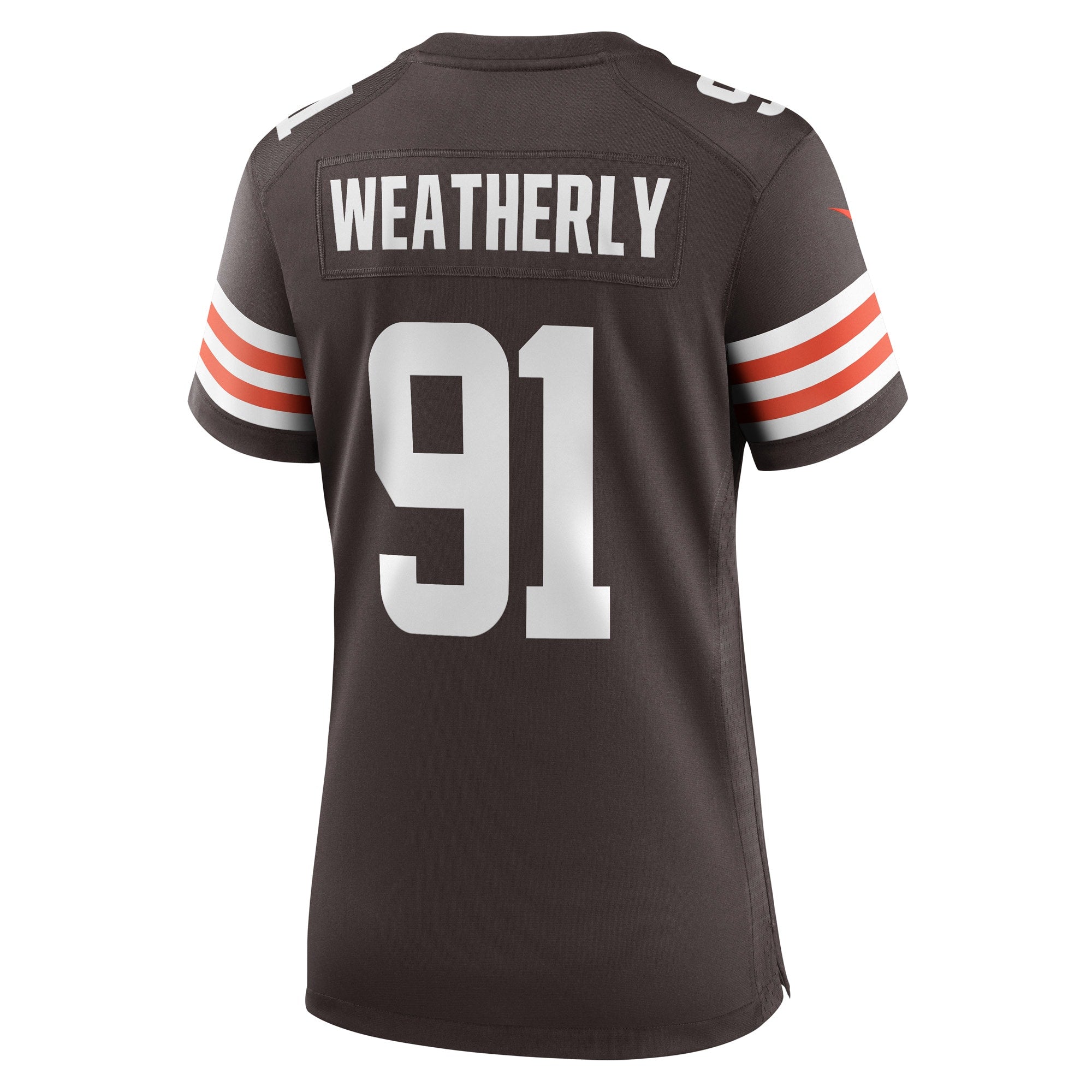 Women's Nike Stephen Weatherly Brown Cleveland Browns Game Player Jersey