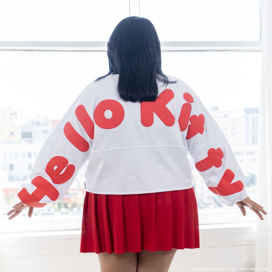 Clearance Hello Kitty JapanLA Cropped Spirit Jersey WHITE