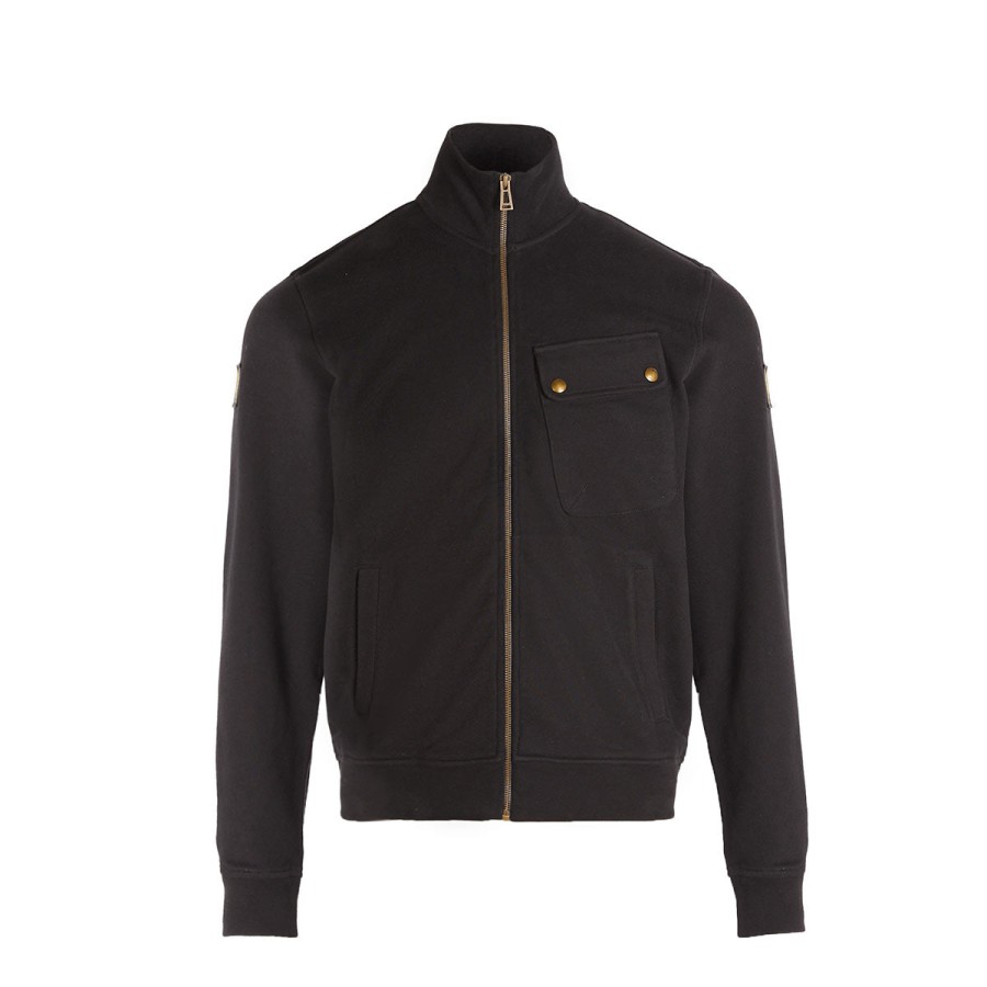 Discount Belstaff Royal Enfield Zip Through Jersey – Black S