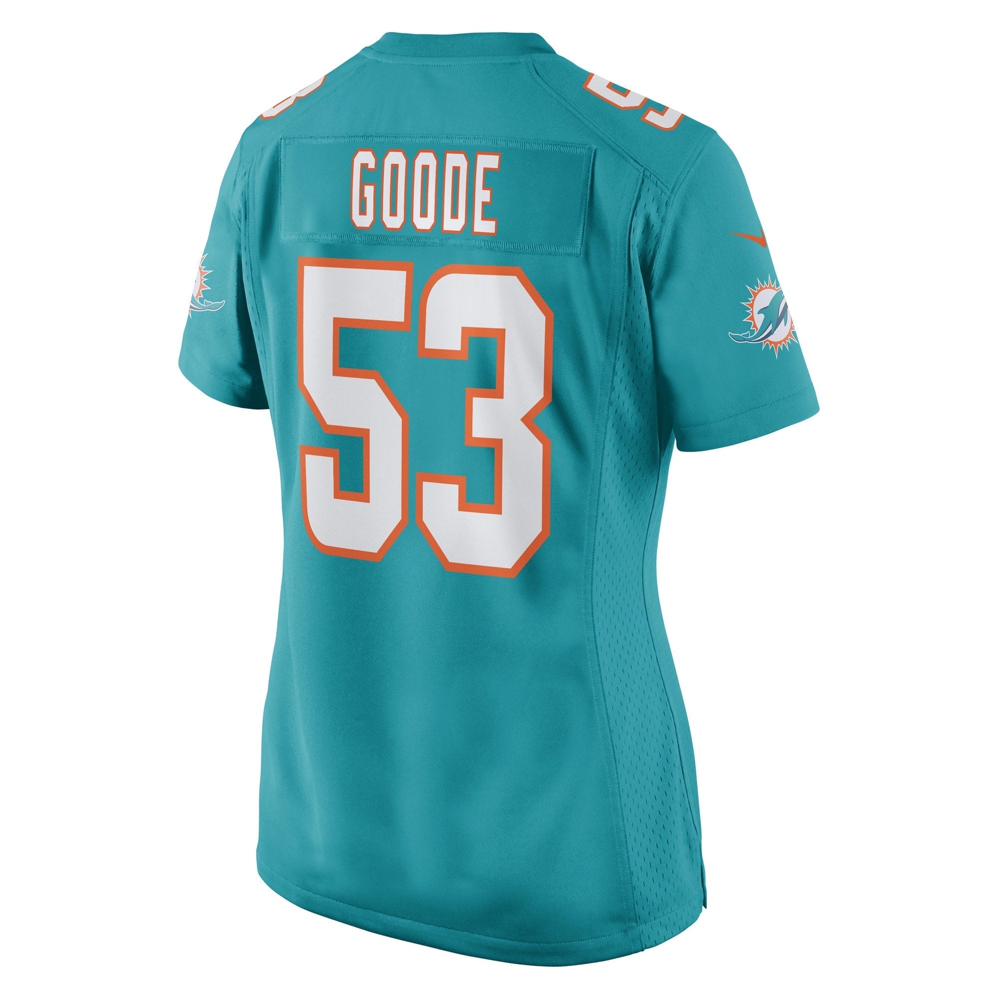 Women's Nike Cameron Goode Aqua Miami Dolphins Game Player Jersey