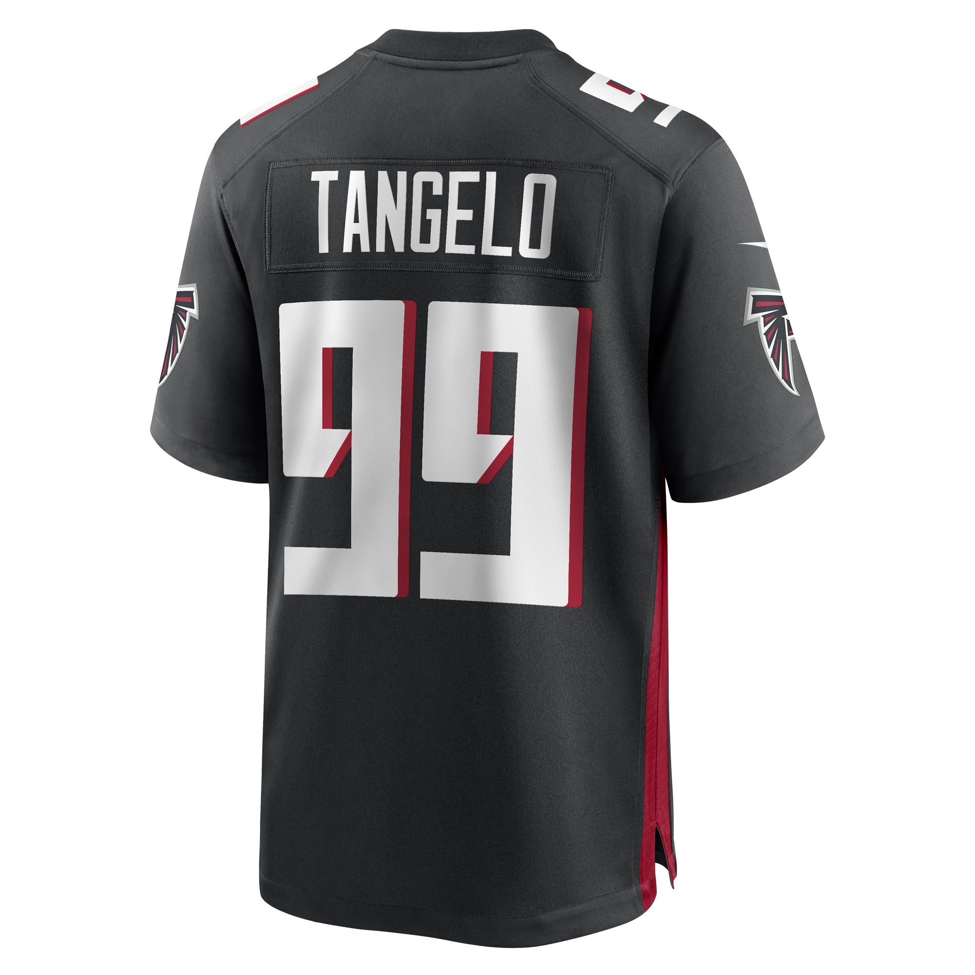 Men's Nike Black Derrick Tangelo Atlanta Falcons Game Player Jersey