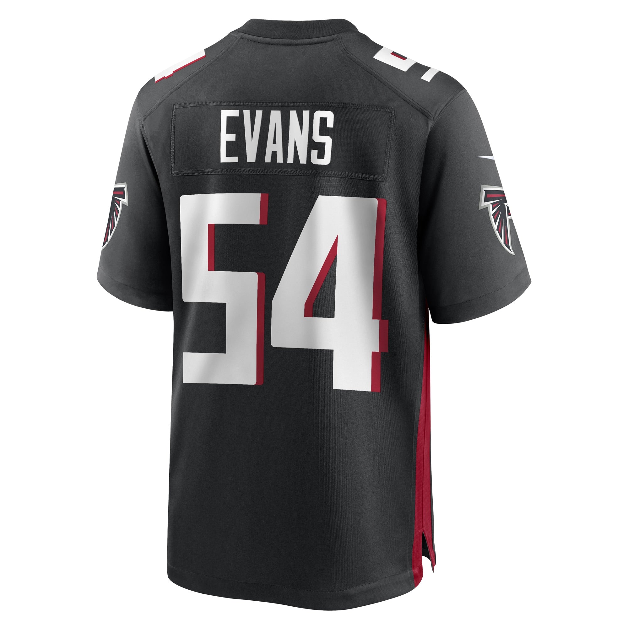 Men's Nike Rashaan Evans Black Atlanta Falcons Game Player Jersey