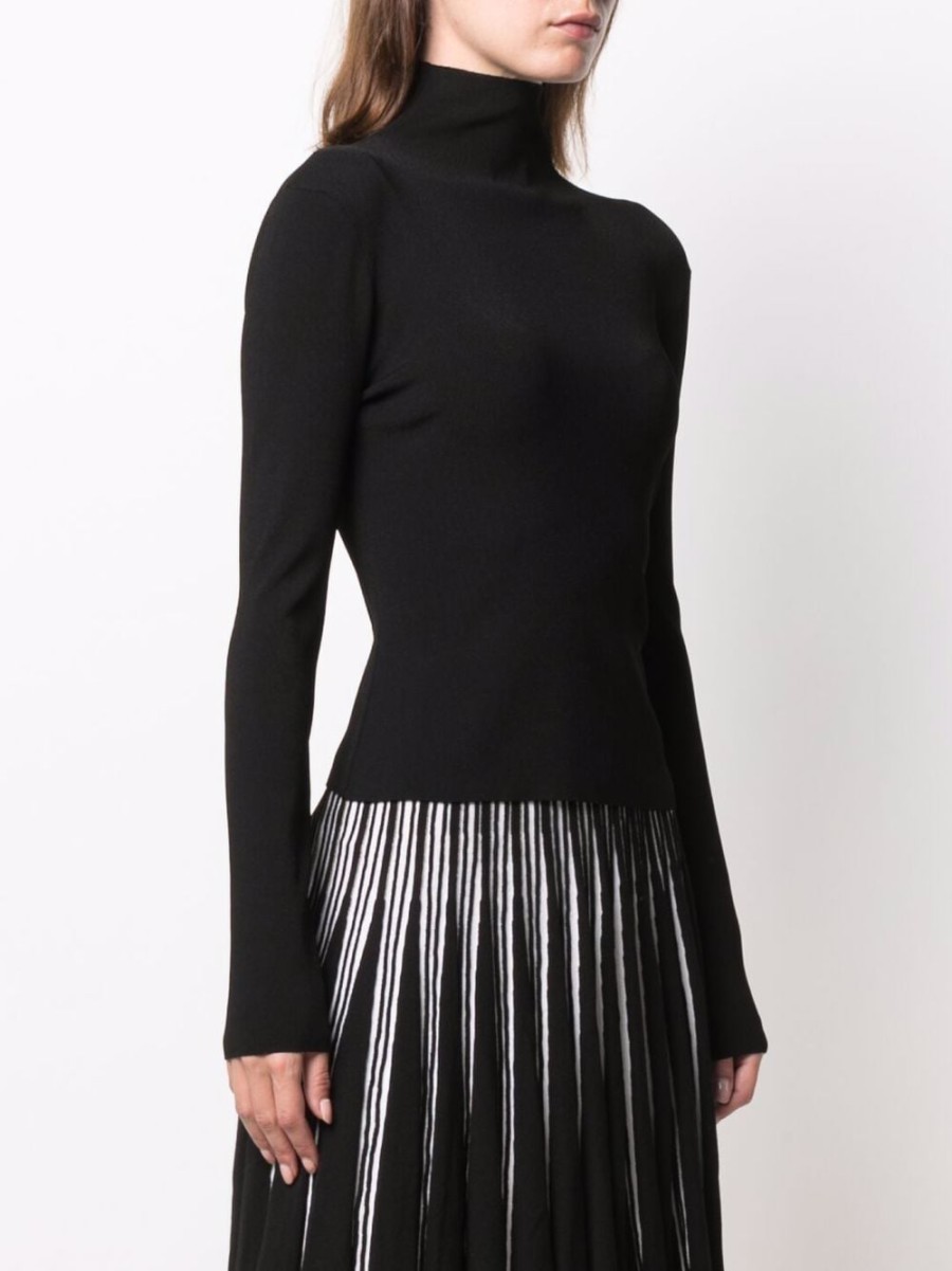 Sale Versace High neck jersey top 36