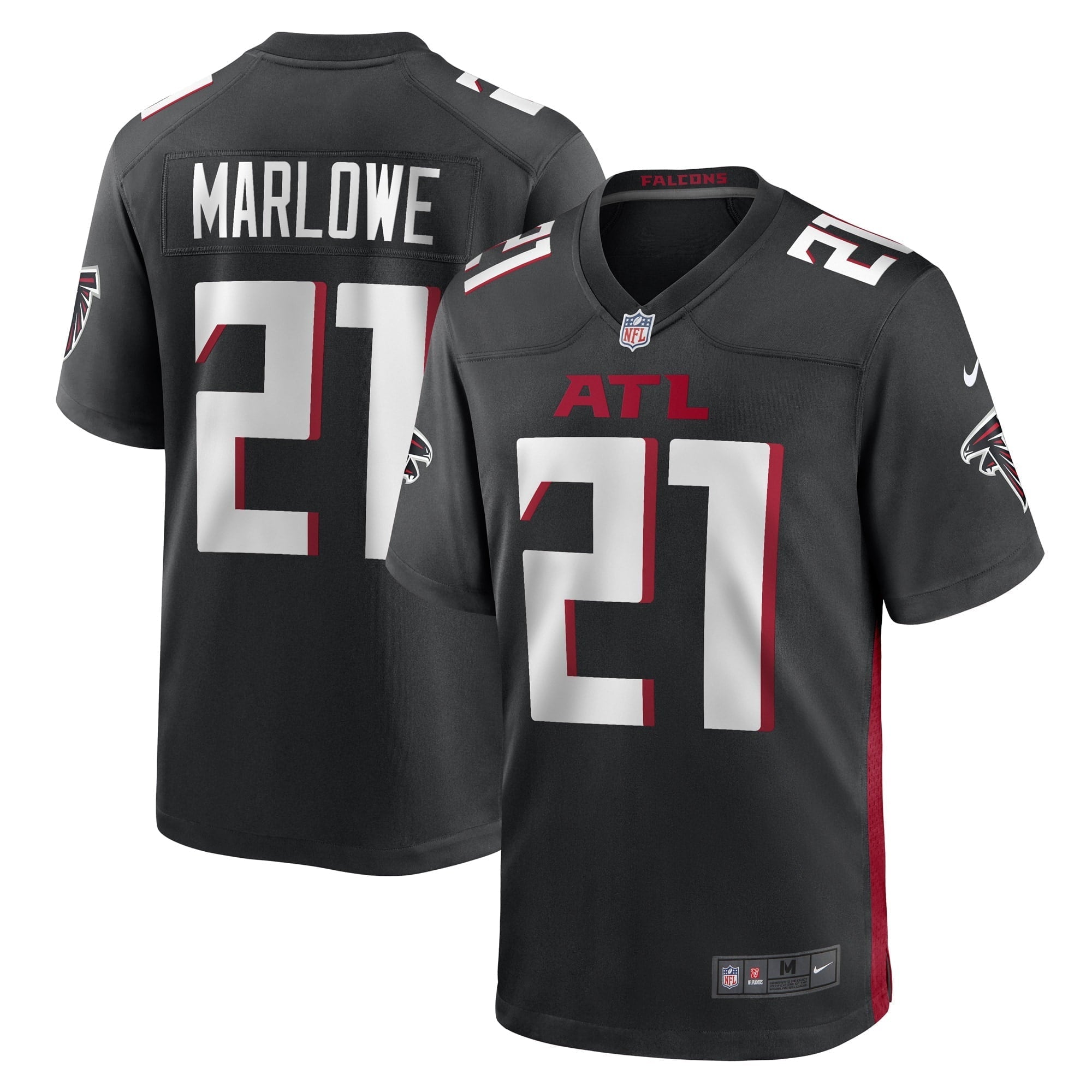 Men's Nike Dean Marlowe Black Atlanta Falcons Game Player Jersey
