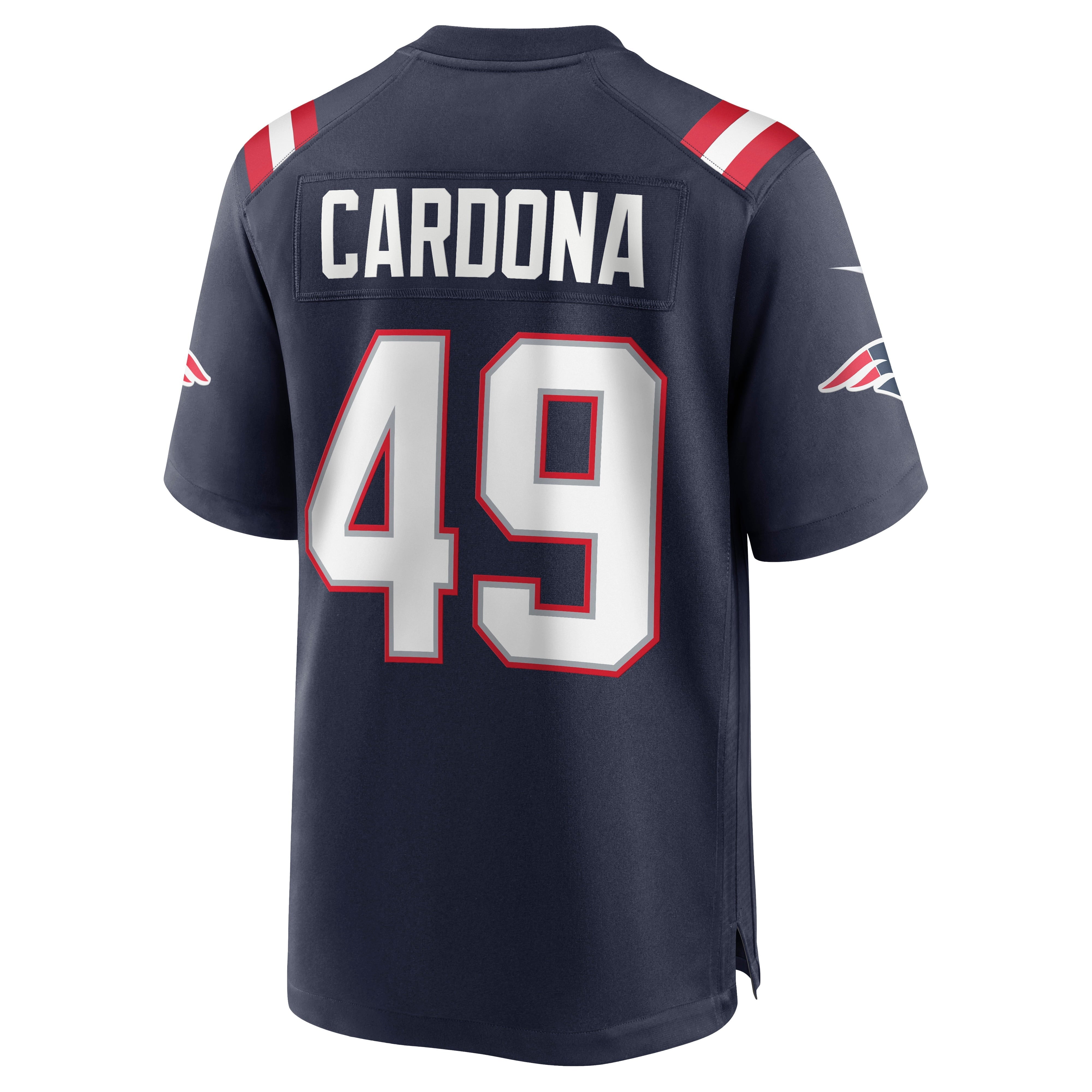 Men's Nike Joe Cardona Navy New England Patriots Game Jersey