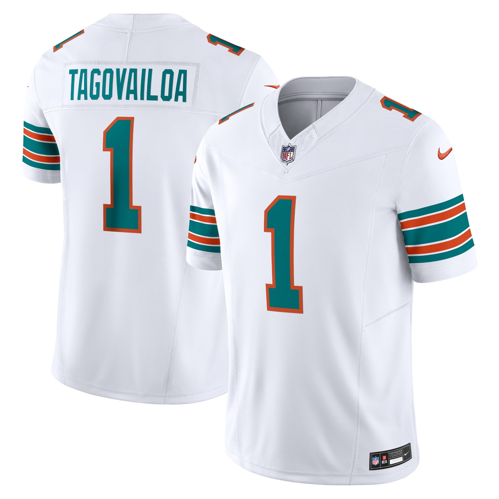 Men's Nike Tua Tagovailoa White Miami Dolphins Alternate Vapor F.U.S.E. Limited Jersey