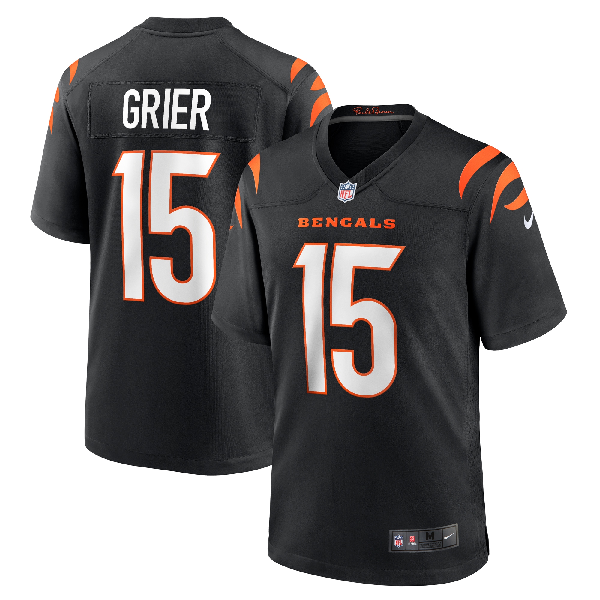 Will Grier Cincinnati Bengals Nike Team Game Jersey -  Black