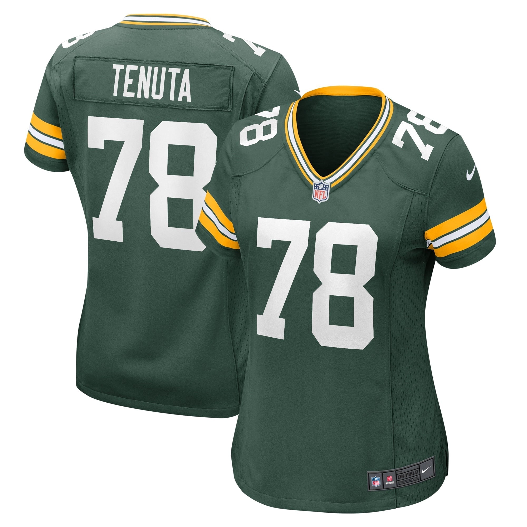 Women's Nike Luke Tenuta Green Green Bay Packers Home Game Player Jersey