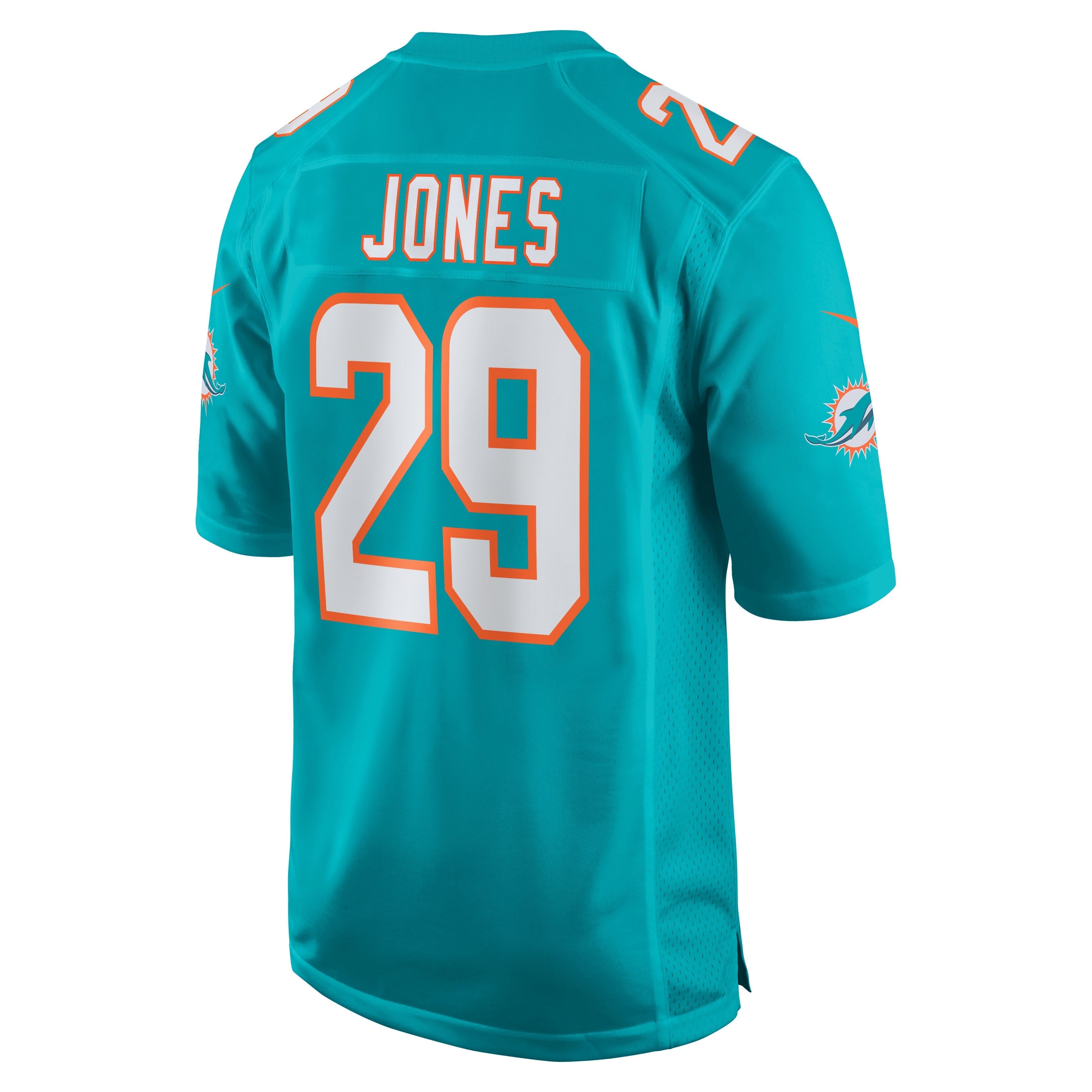 Men's Nike Brandon Jones Aqua Miami Dolphins Team Game Jersey