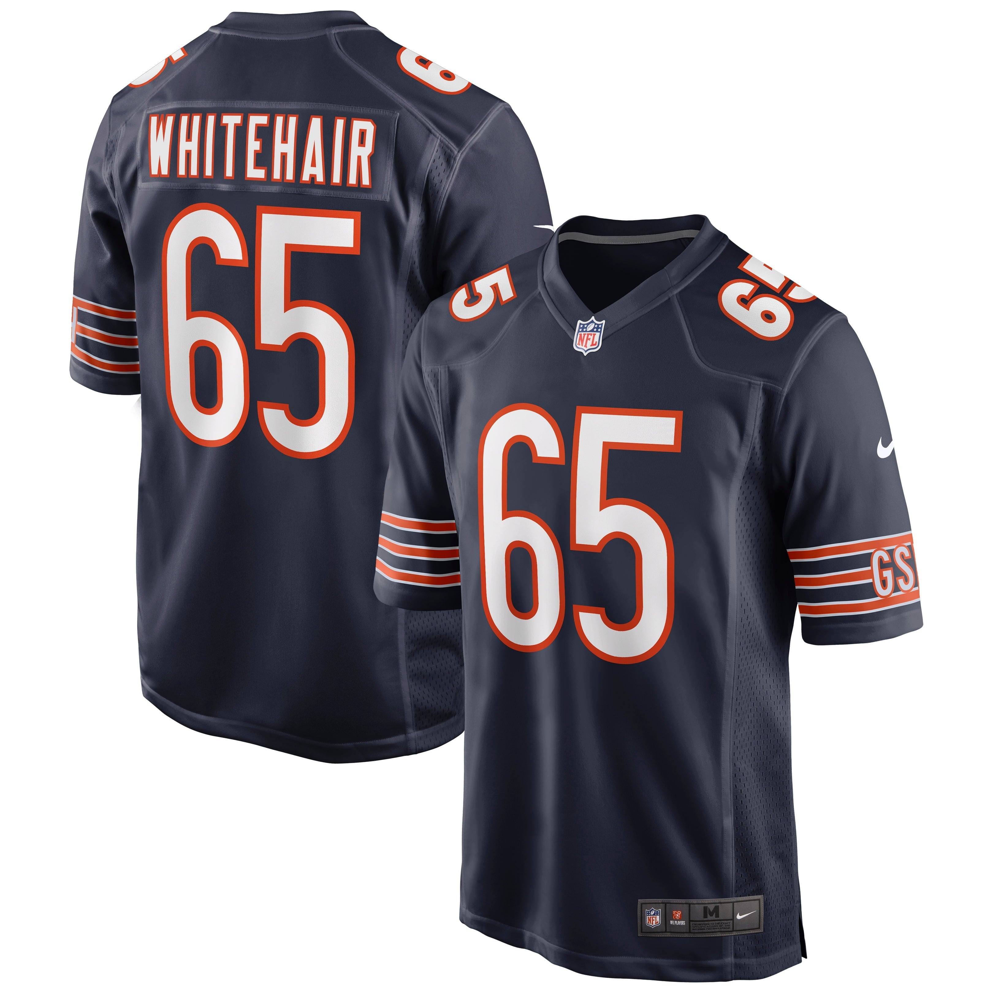 Men's Nike Cody Whitehair Navy Chicago Bears Game Jersey