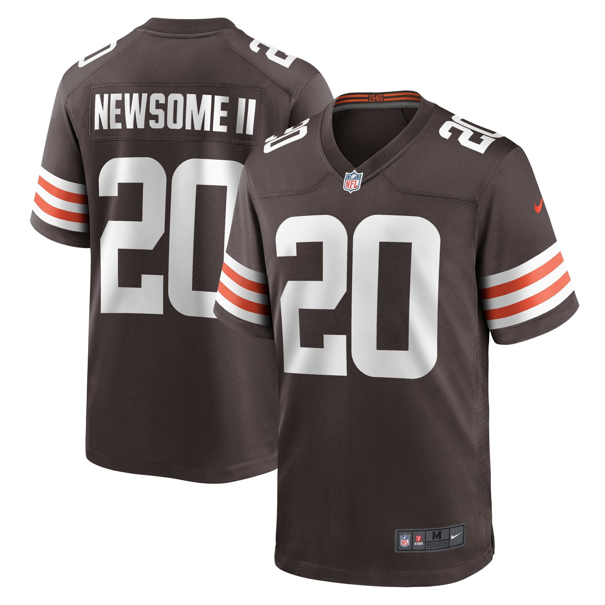 Men's Nike Gregory Newsome II Brown Cleveland Browns Game Jersey