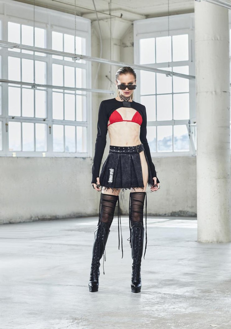 Cheap Hot Sale  DARKER WAVS Tops Bassline Jersey Knit Long Sleeve Shrug  Large