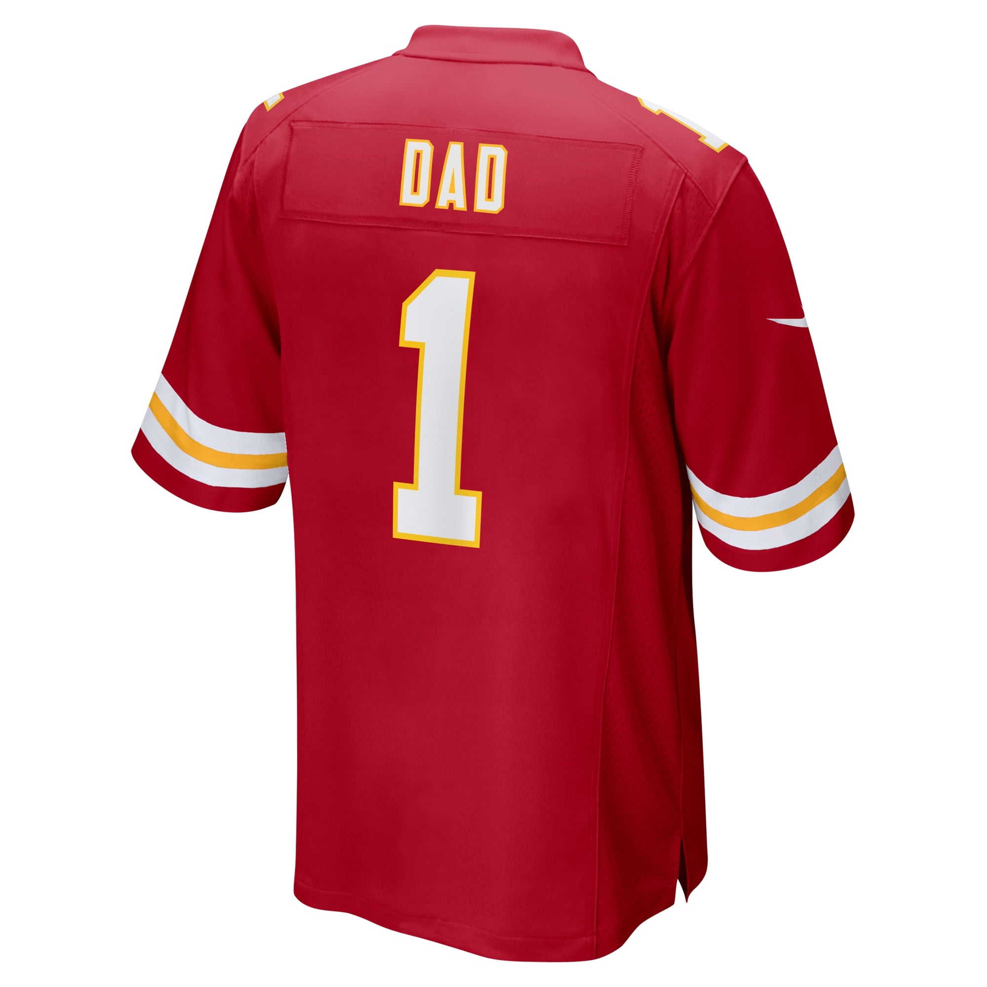 Men's Nike Number 1 Dad Red Kansas City Chiefs Game Jersey