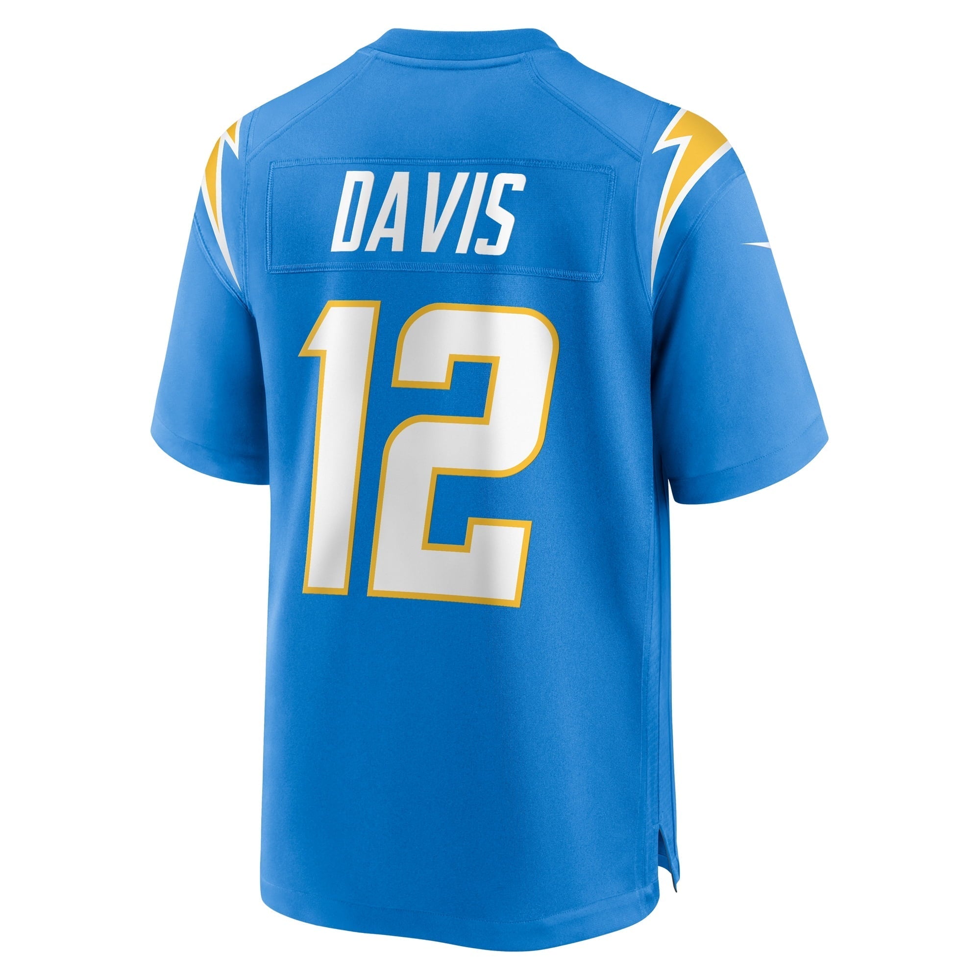 Men's Nike Derius Davis Powder Blue Los Angeles Chargers Team Game Jersey